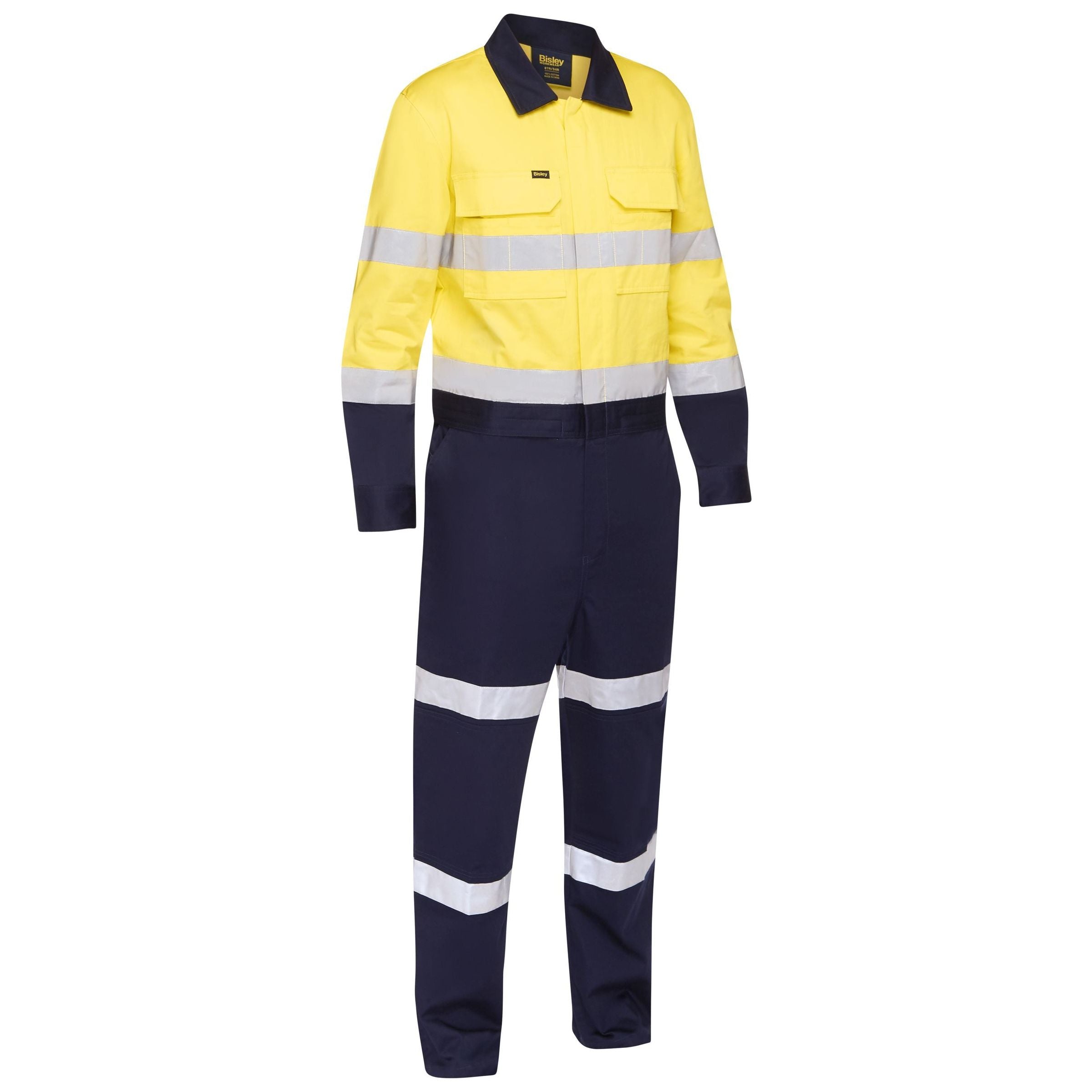 Taped Hi Vis Work Coverall with Waist Zip Opening - BC6066T