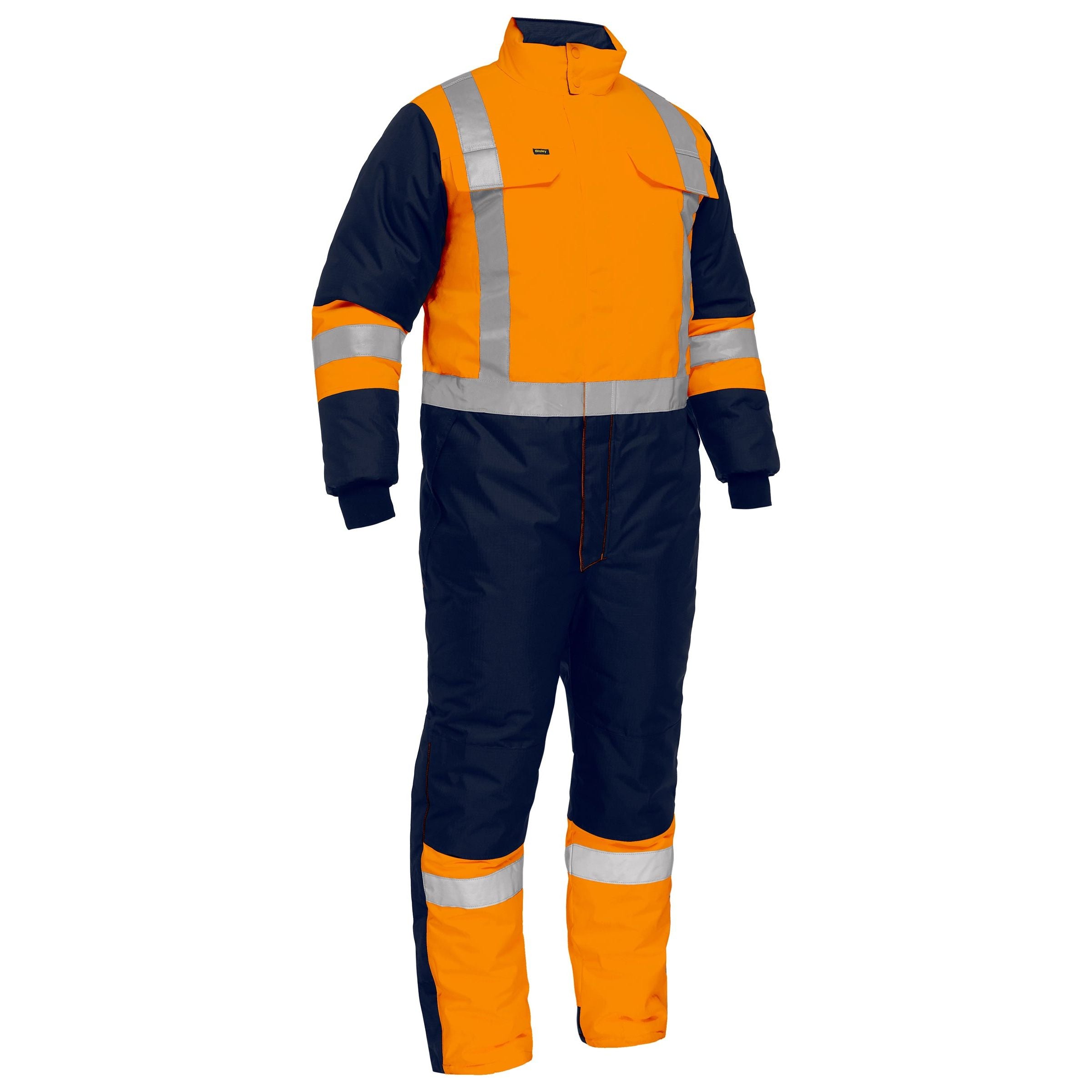 X Taped Two Tone Hi Vis Freezer Coverall - BC6453T
