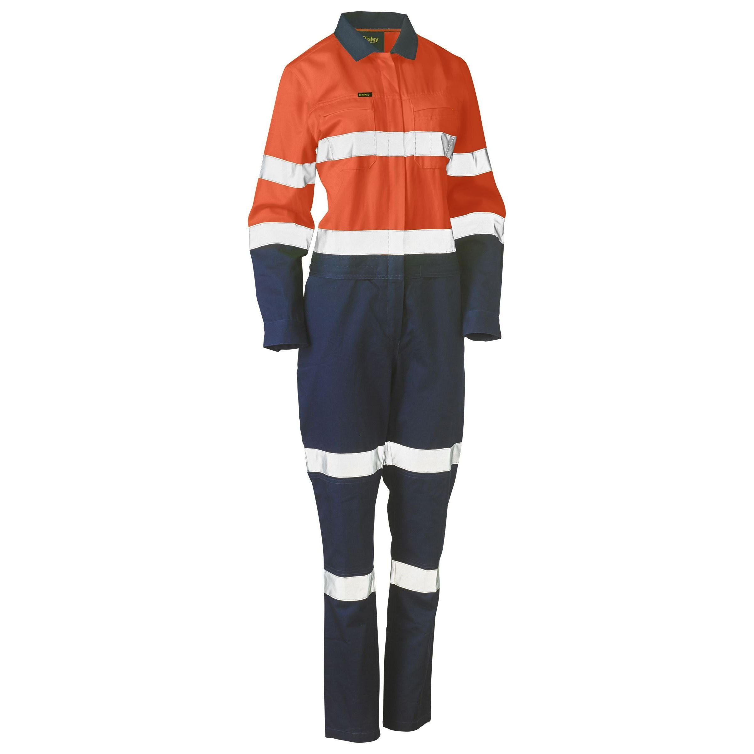 Womens Taped Hi Vis Cotton Drill Coverall - BCL6066T
