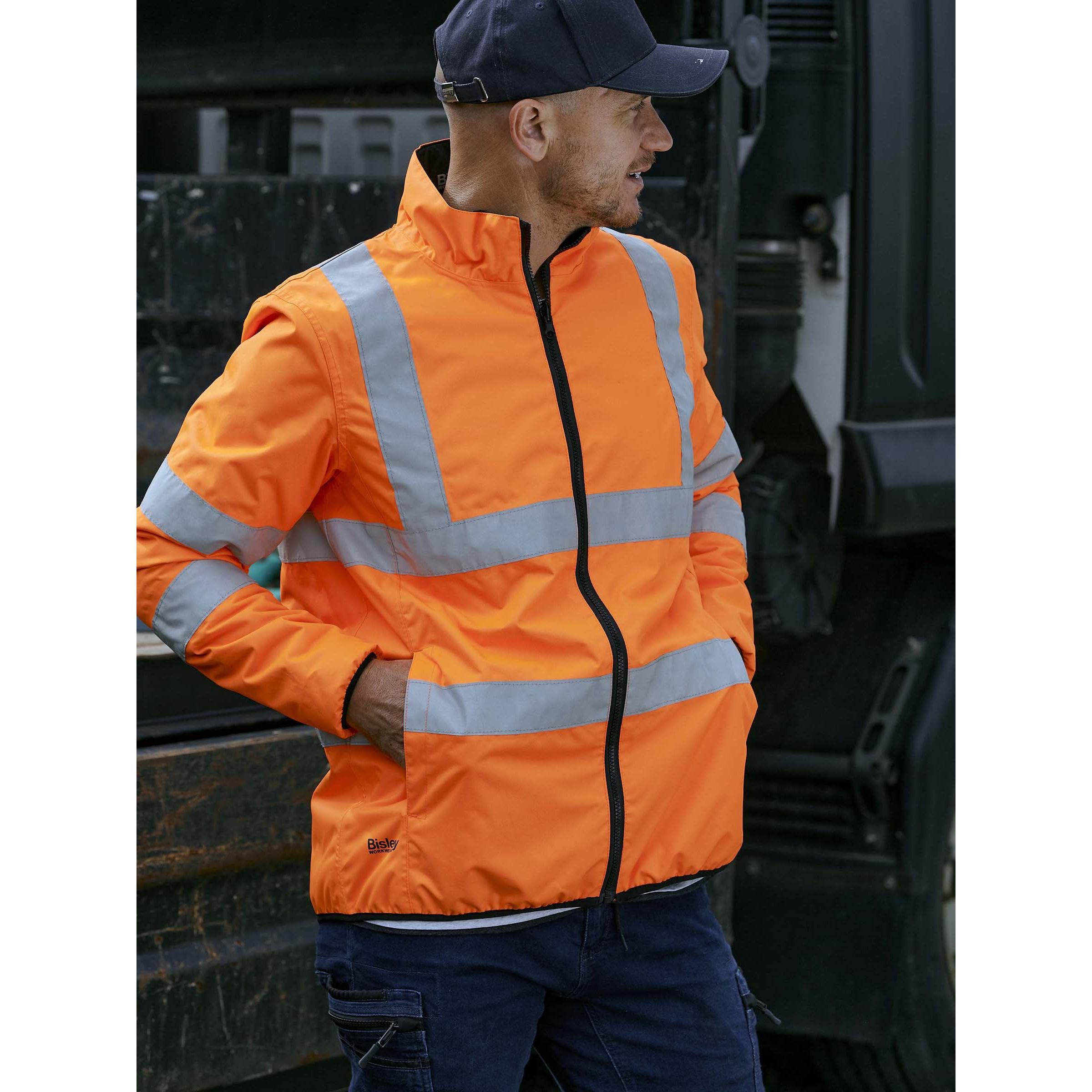 Bisley Workwear Taped Hi Vis Reversible Puffer Jacket BJ6350HT