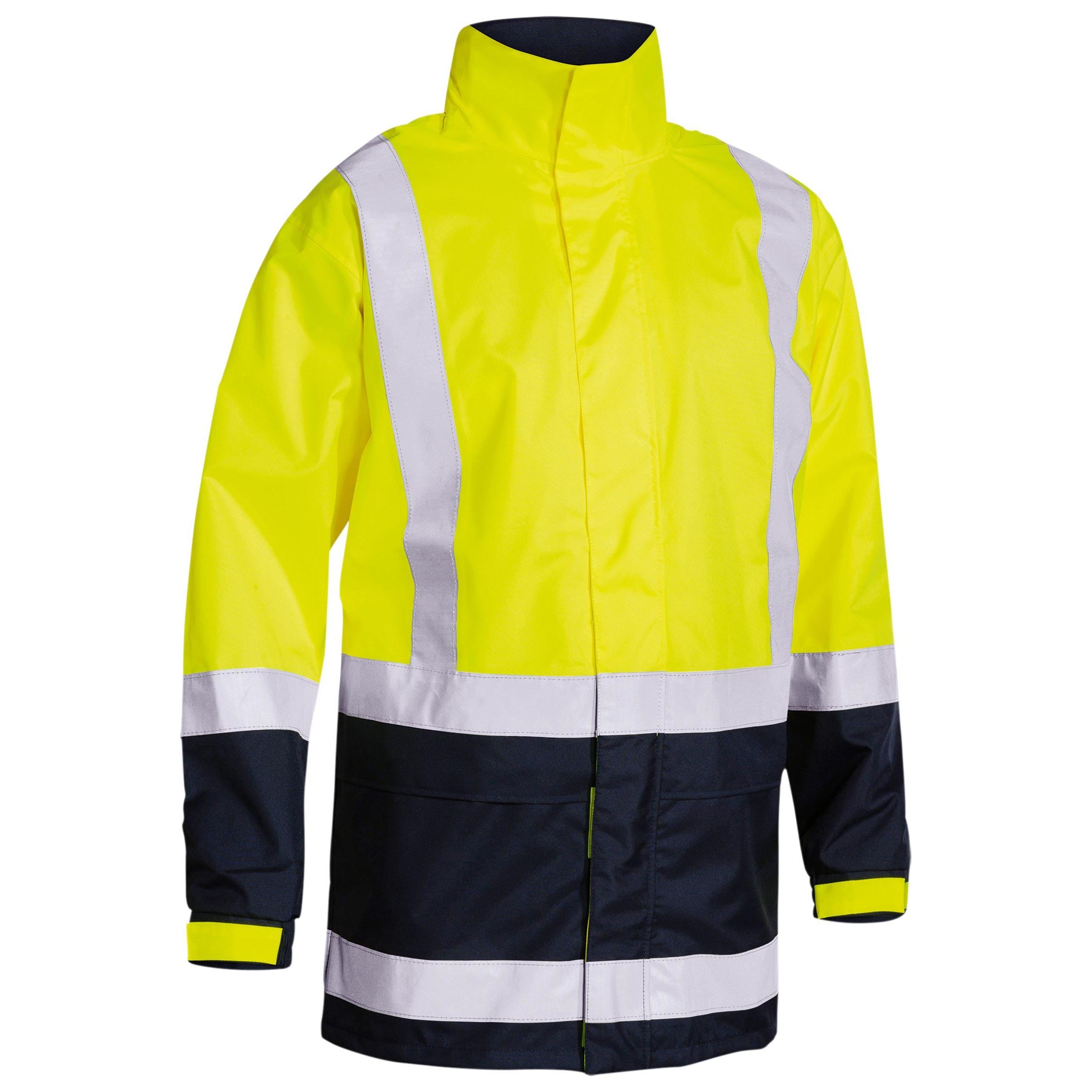 Bisley Workwear Taped Hi Vis Rain Shell Jacket BJ6966T main image 1