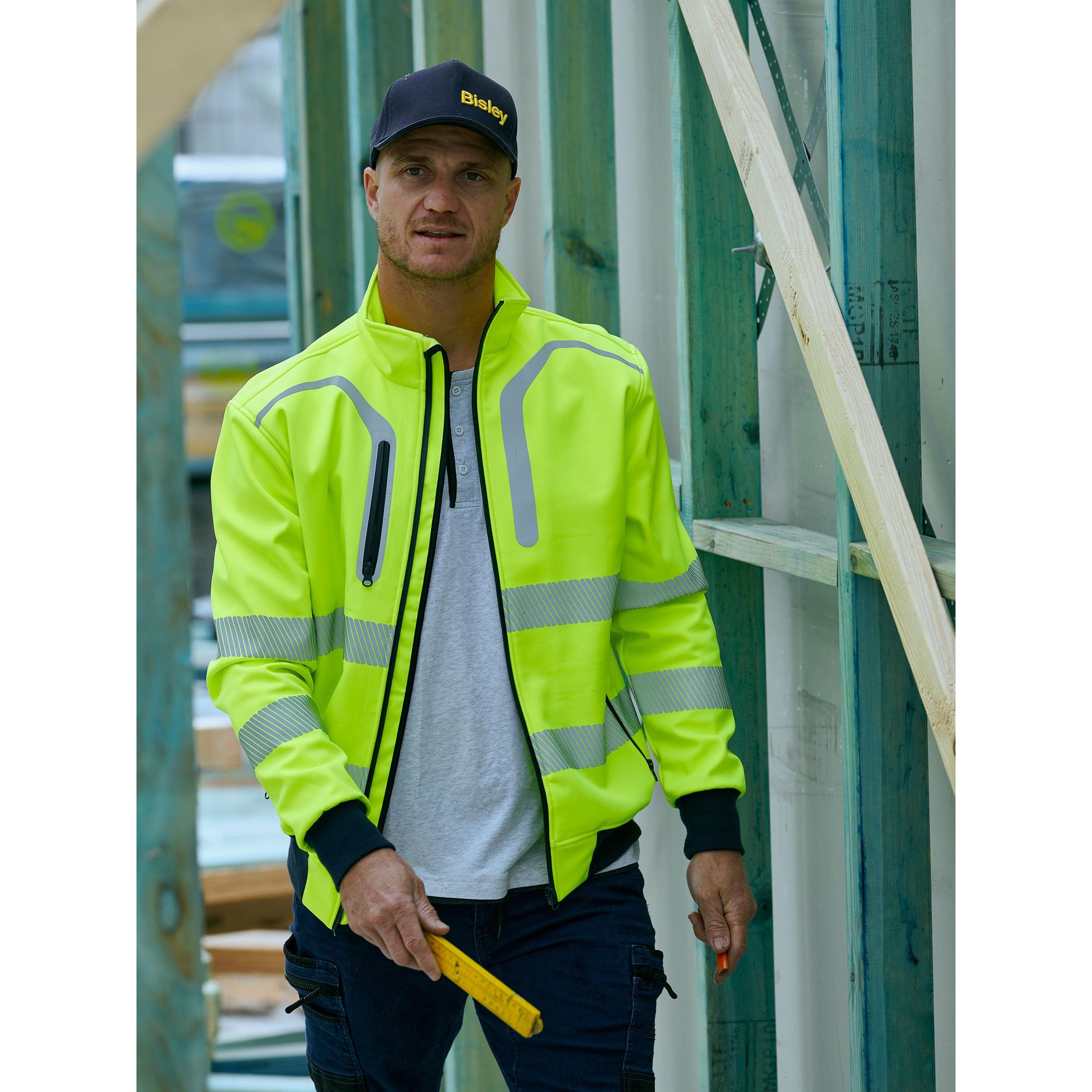 Taped Hi Vis Soft Shell Bomber Jacket - BJ6979T