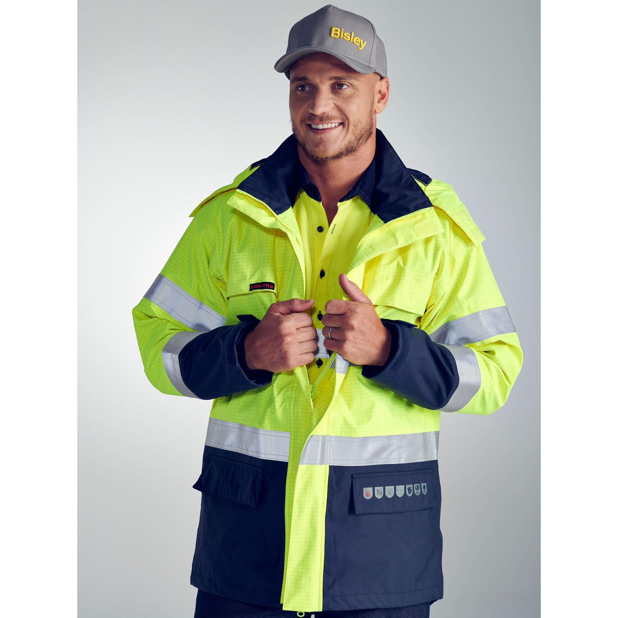 Taped Hi Vis FR Wet Weather Shell Jacket - BJ8110T