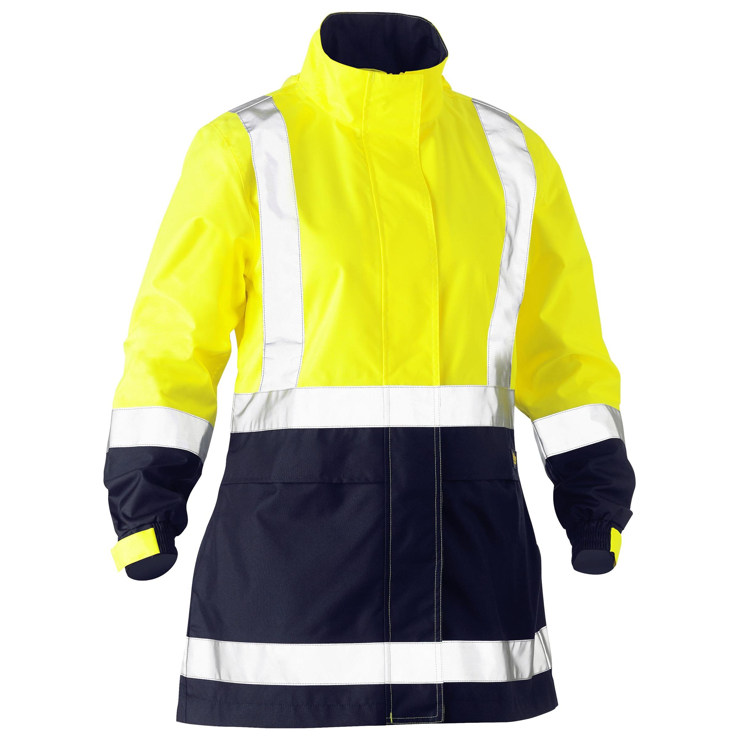 Womens H Taped Two Tone Hi Vis Rain Jacket - BJL6966T