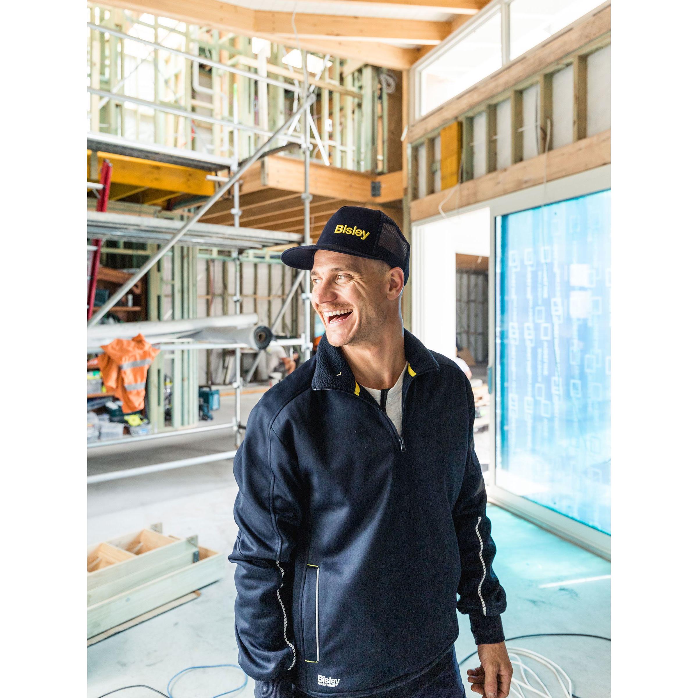 Work Fleece 1/4 Zip Pullover with Sherpa Lining - BK6924