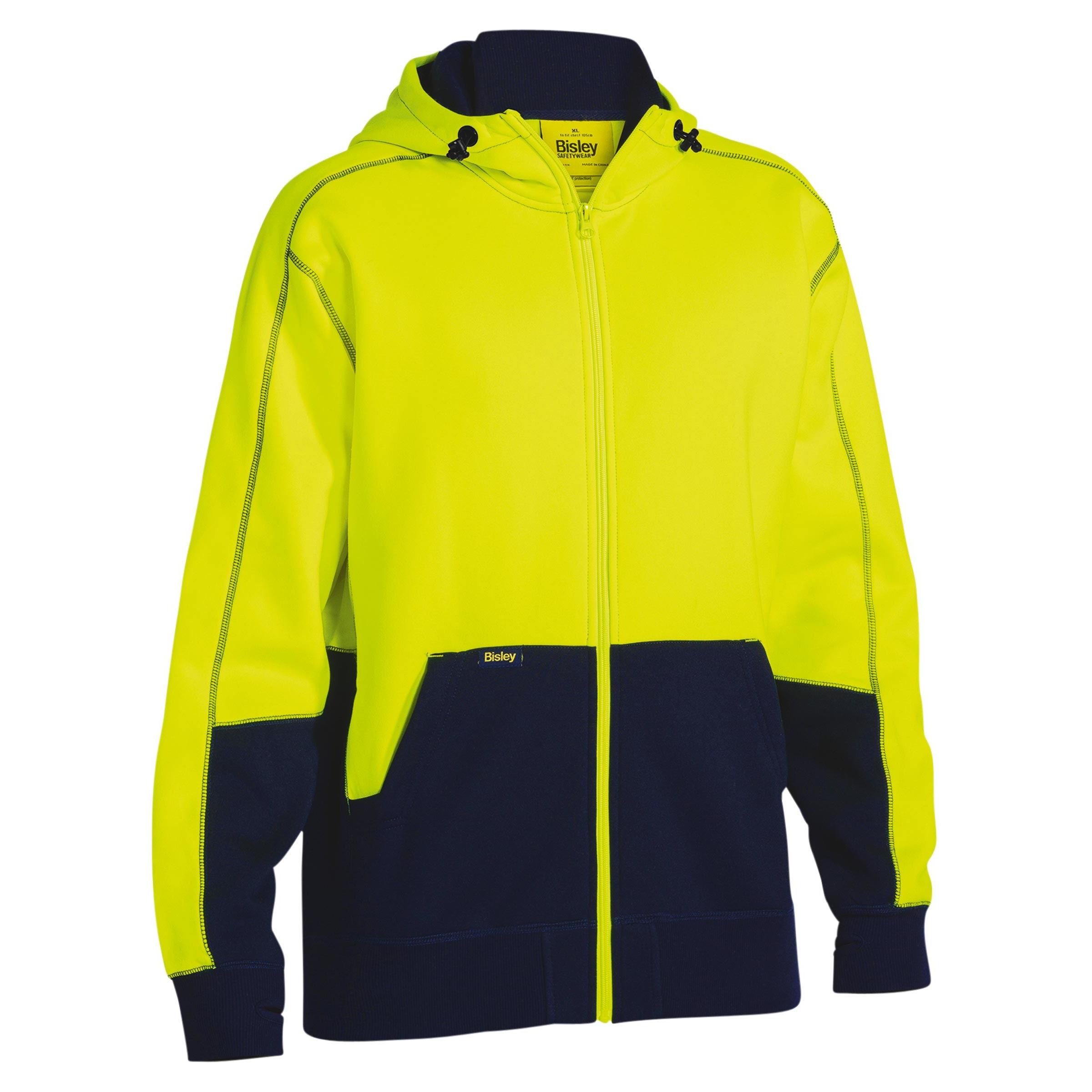 Hi Vis Zip Front Fleece Hoodie - BK6819