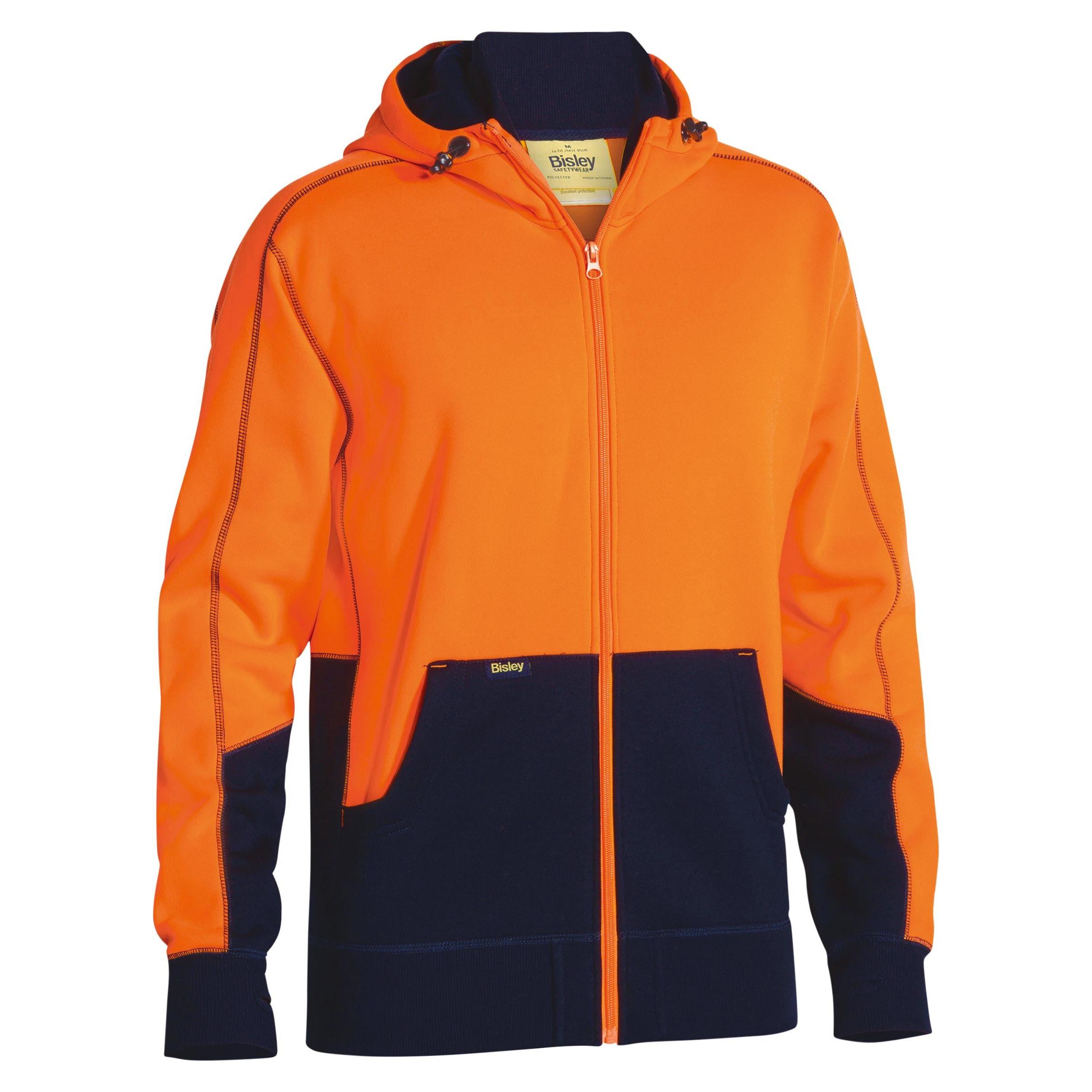 Hi Vis Zip Front Fleece Hoodie - BK6819