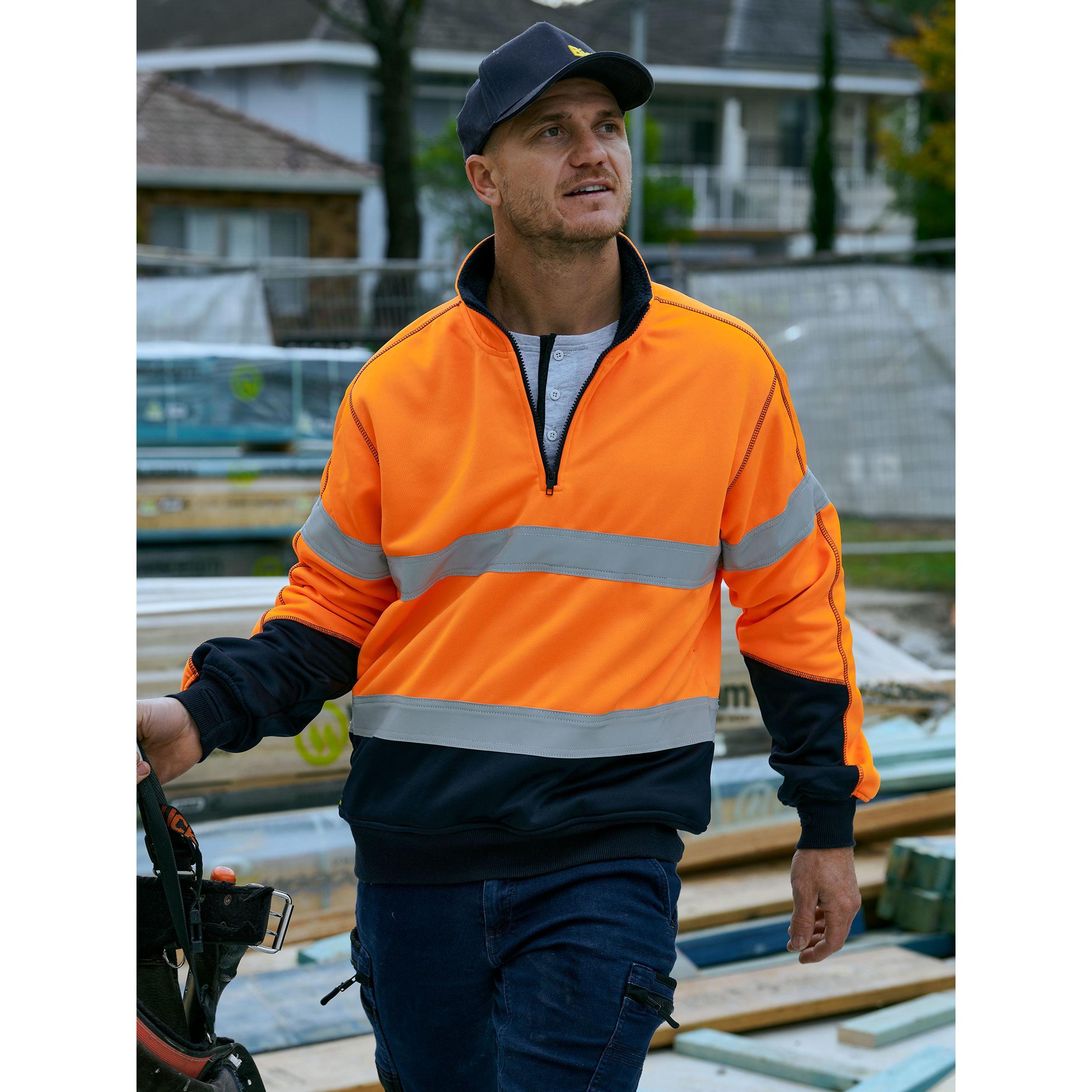 Taped Hi Vis 1/4 Zip Fleece Pullover - BK6989T
