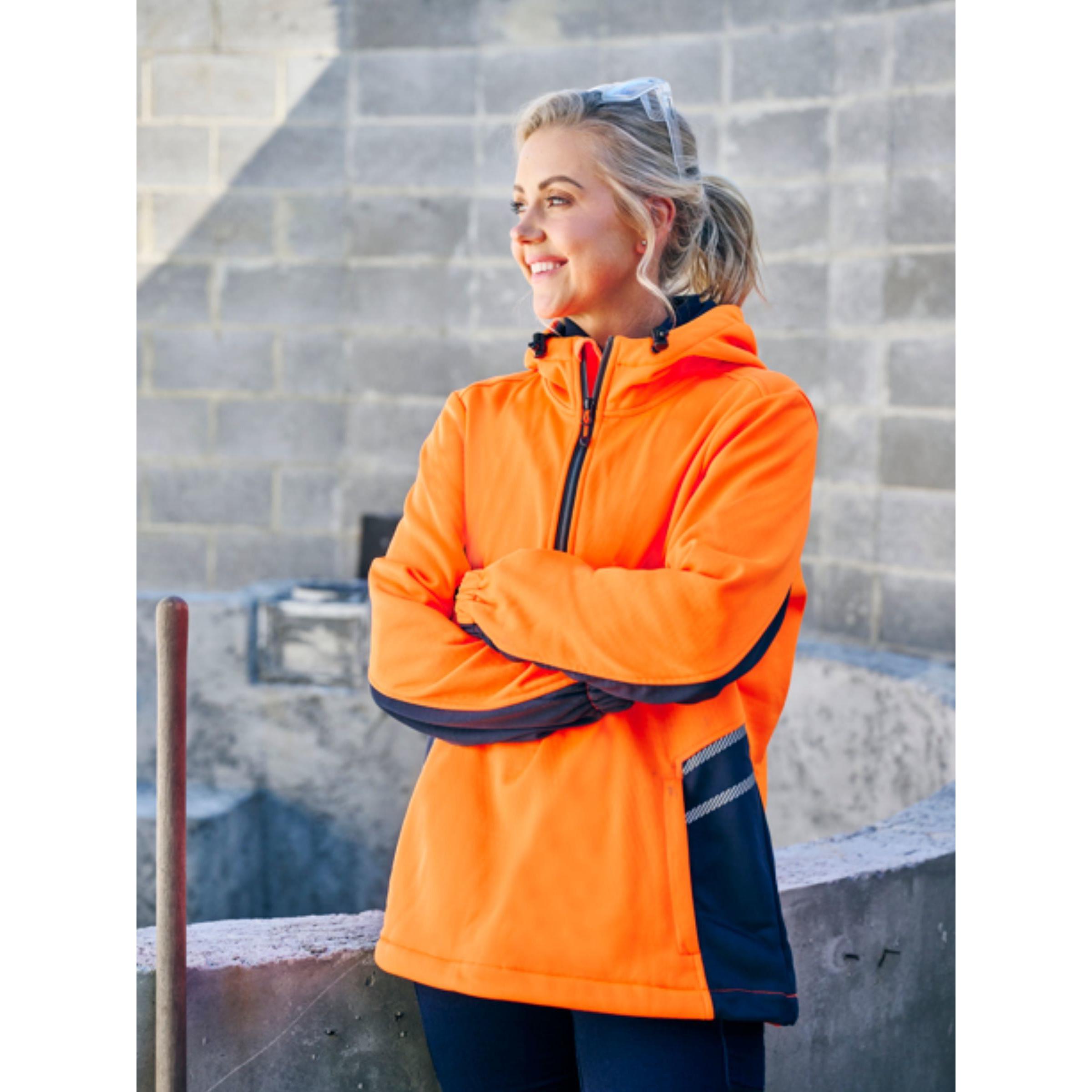 Womens Hi Vis Liquid Repellent Fleece Hoodie - BKL6571