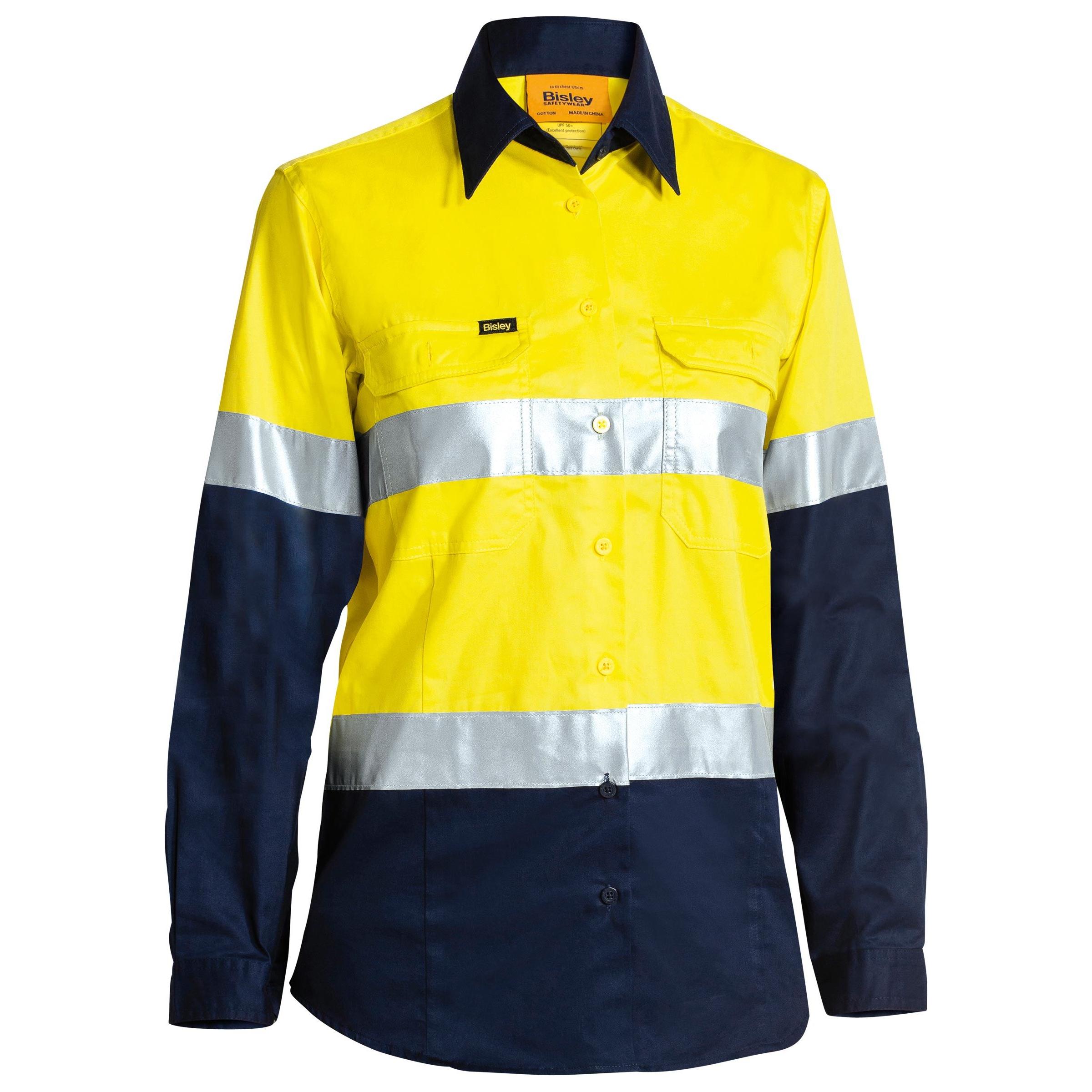 Womens Taped Hi Vis Cool Lightweight Drill Shirt - BL6696T