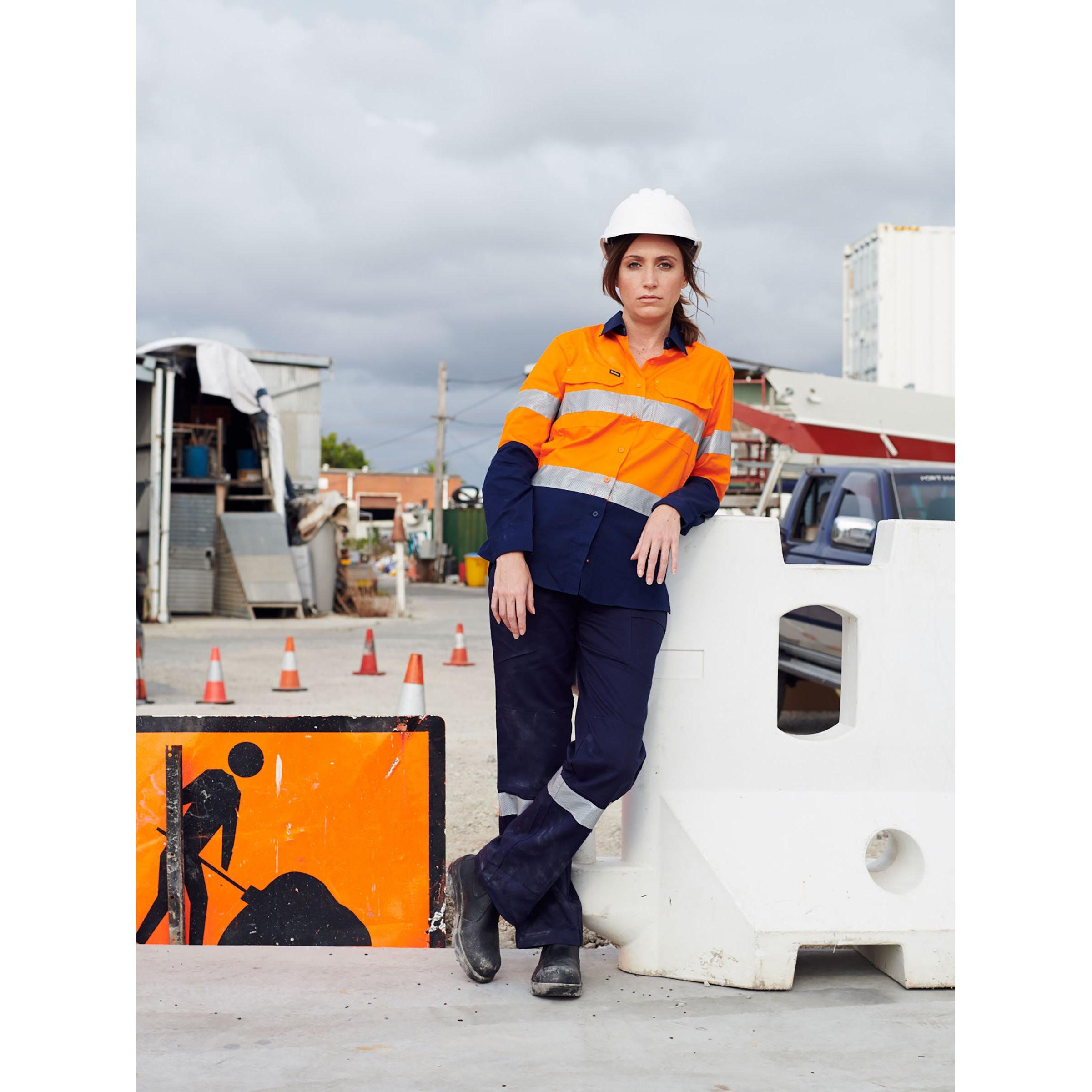 Womens Taped Hi Vis Cool Lightweight Drill Shirt - BL6896