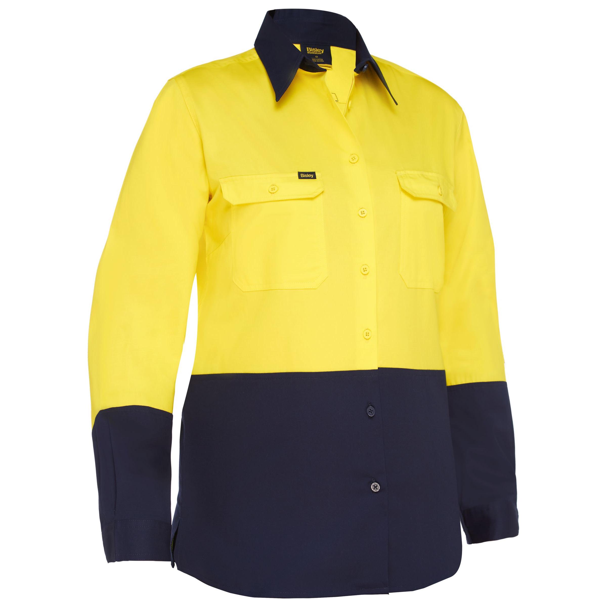 Womens Cool Lightweight Hi Vis Drill Shirt - BL6895