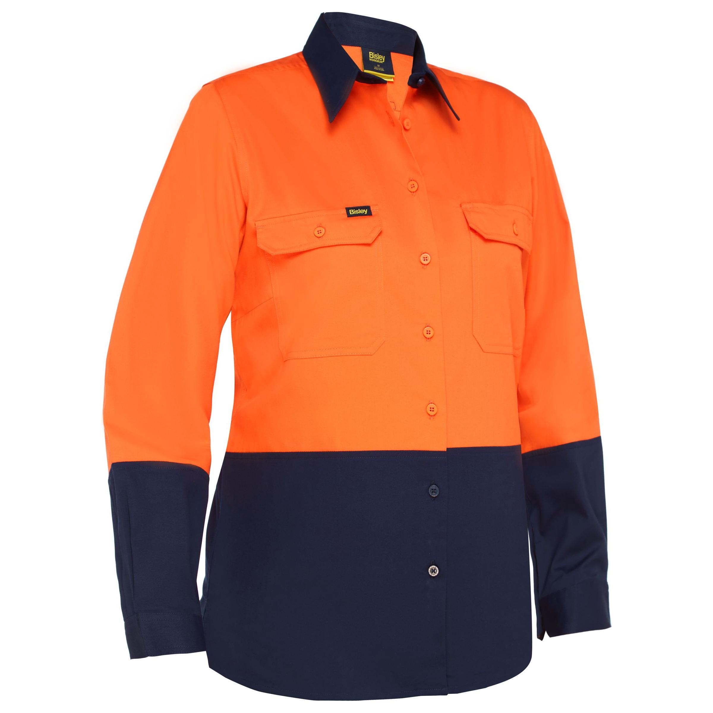 Womens Cool Lightweight Hi Vis Drill Shirt - BL6895