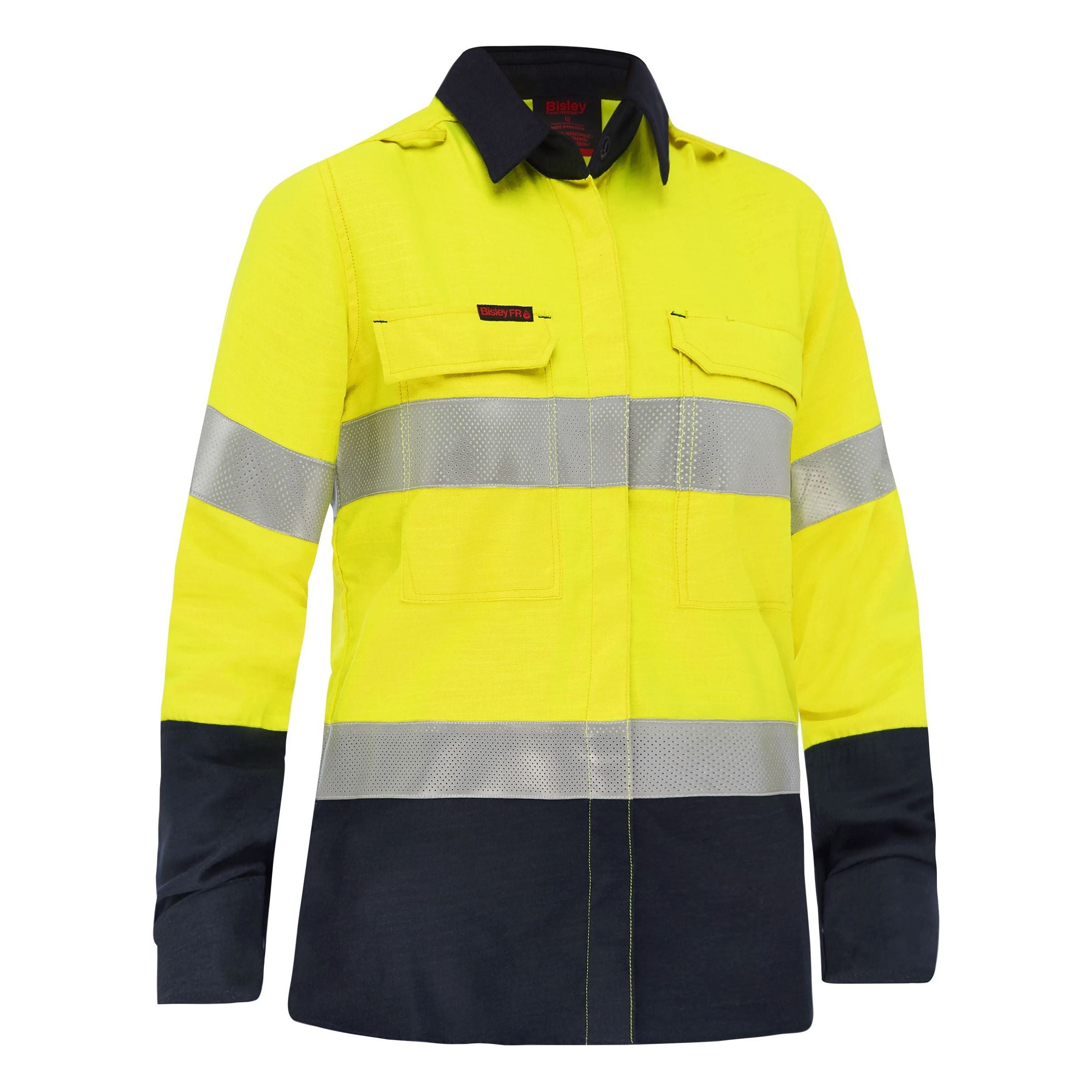 Apex 160 Womens Taped Hi Vis FR Ripstop Vented Shirt - BL8338T
