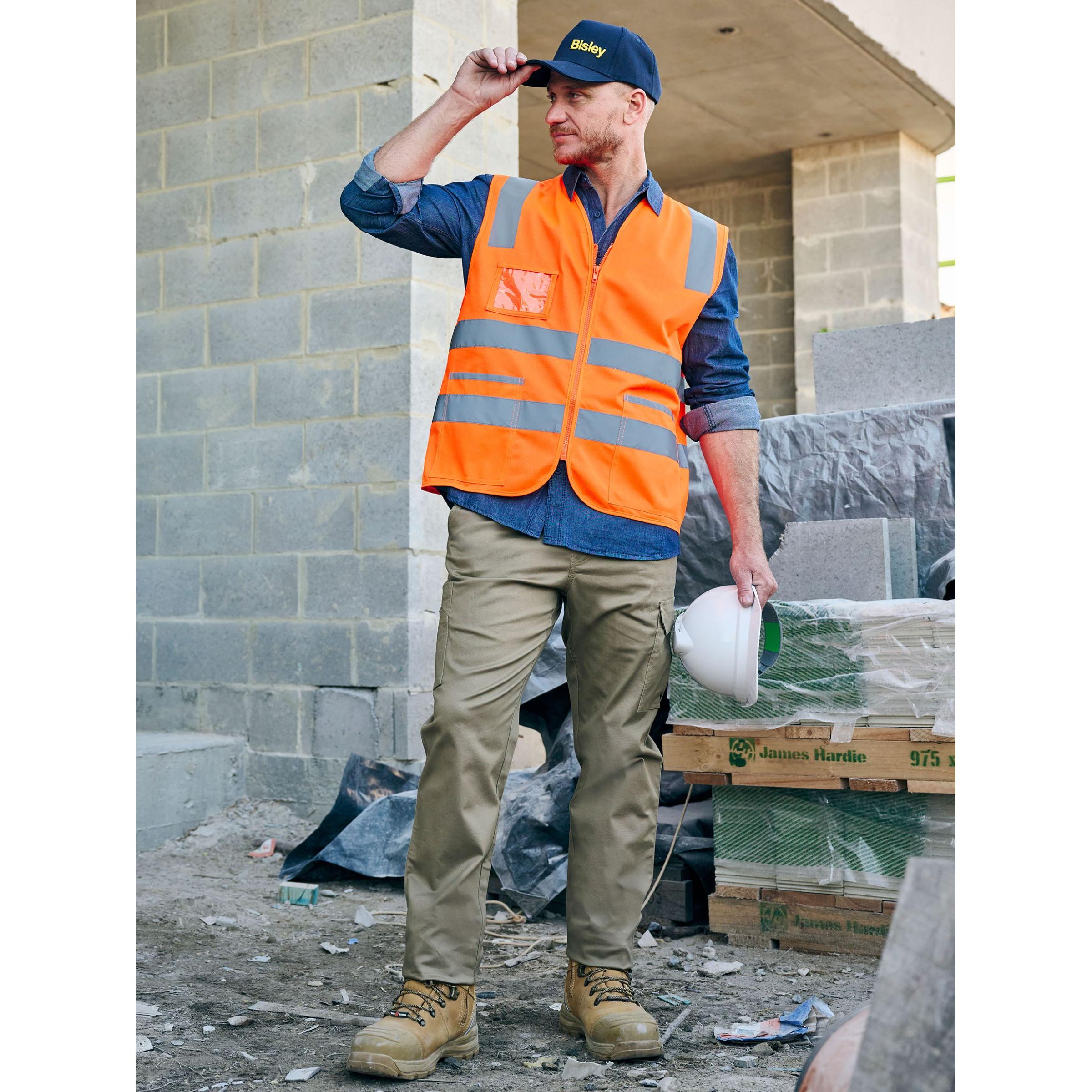 Stretch Cotton Drill Elastic Waist Cargo Work Pant - BPC6029