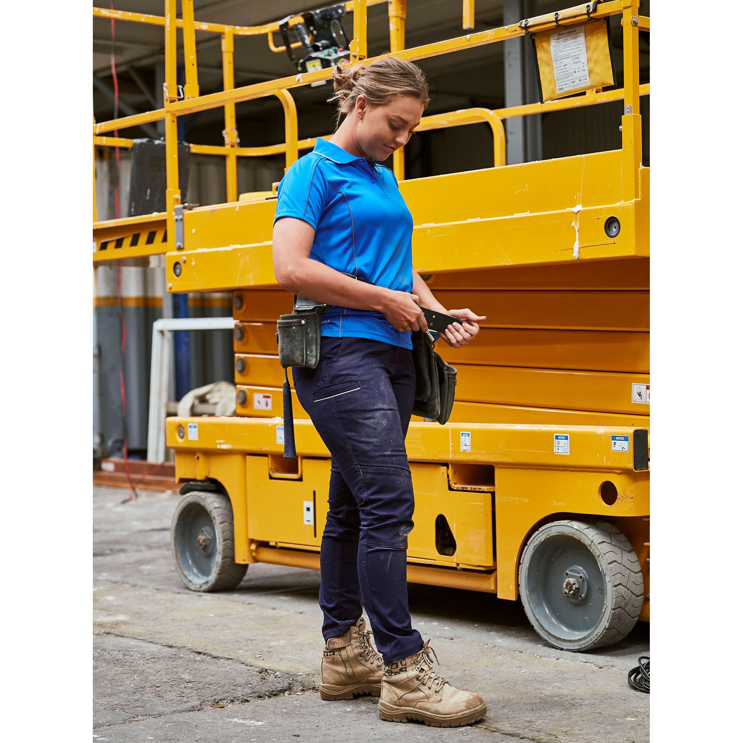 SALE - Womens Mid Rise Stretch Cotton Pants - BPL6015
