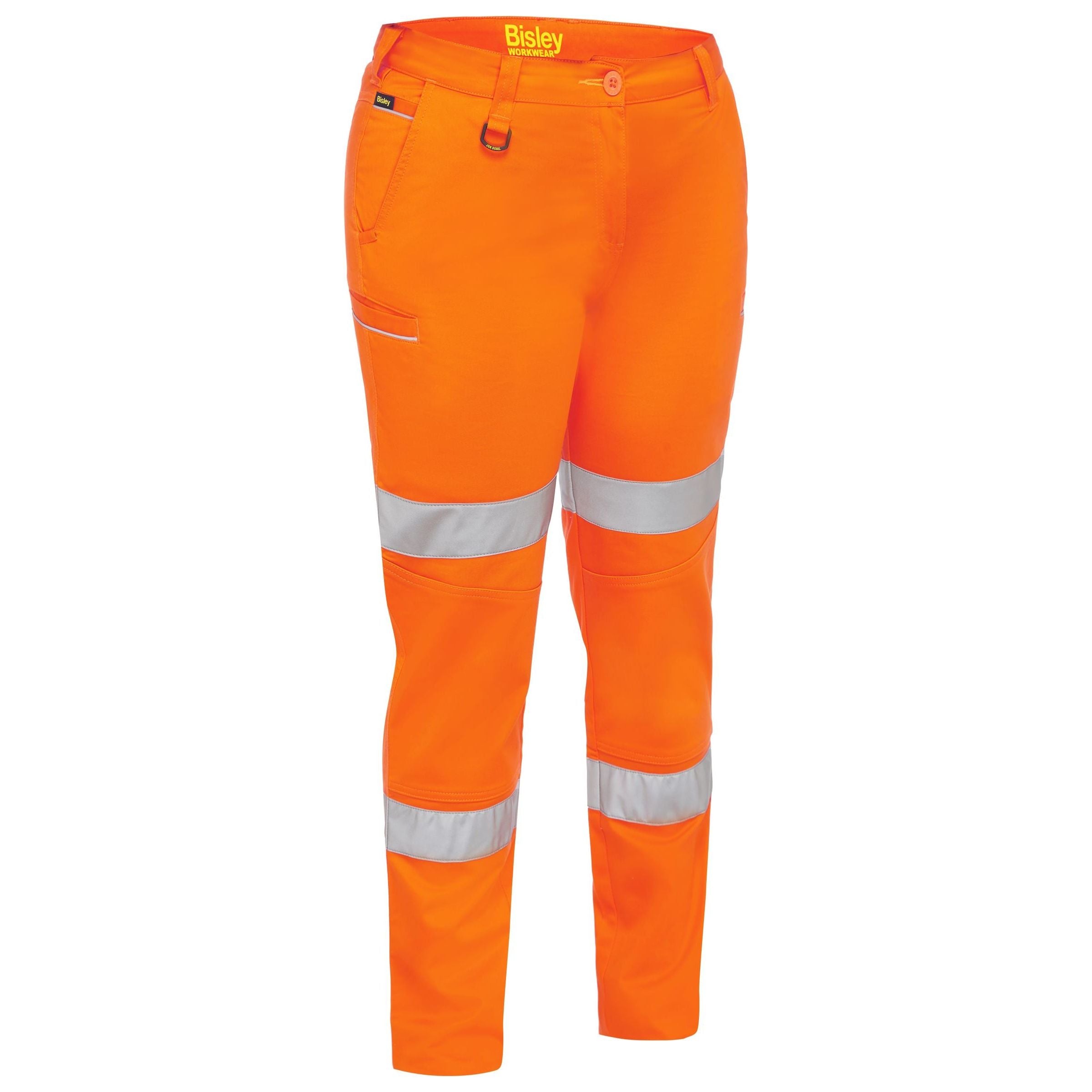 Womens Taped Mid Rise Stretch Cotton Pants - BPL6015T