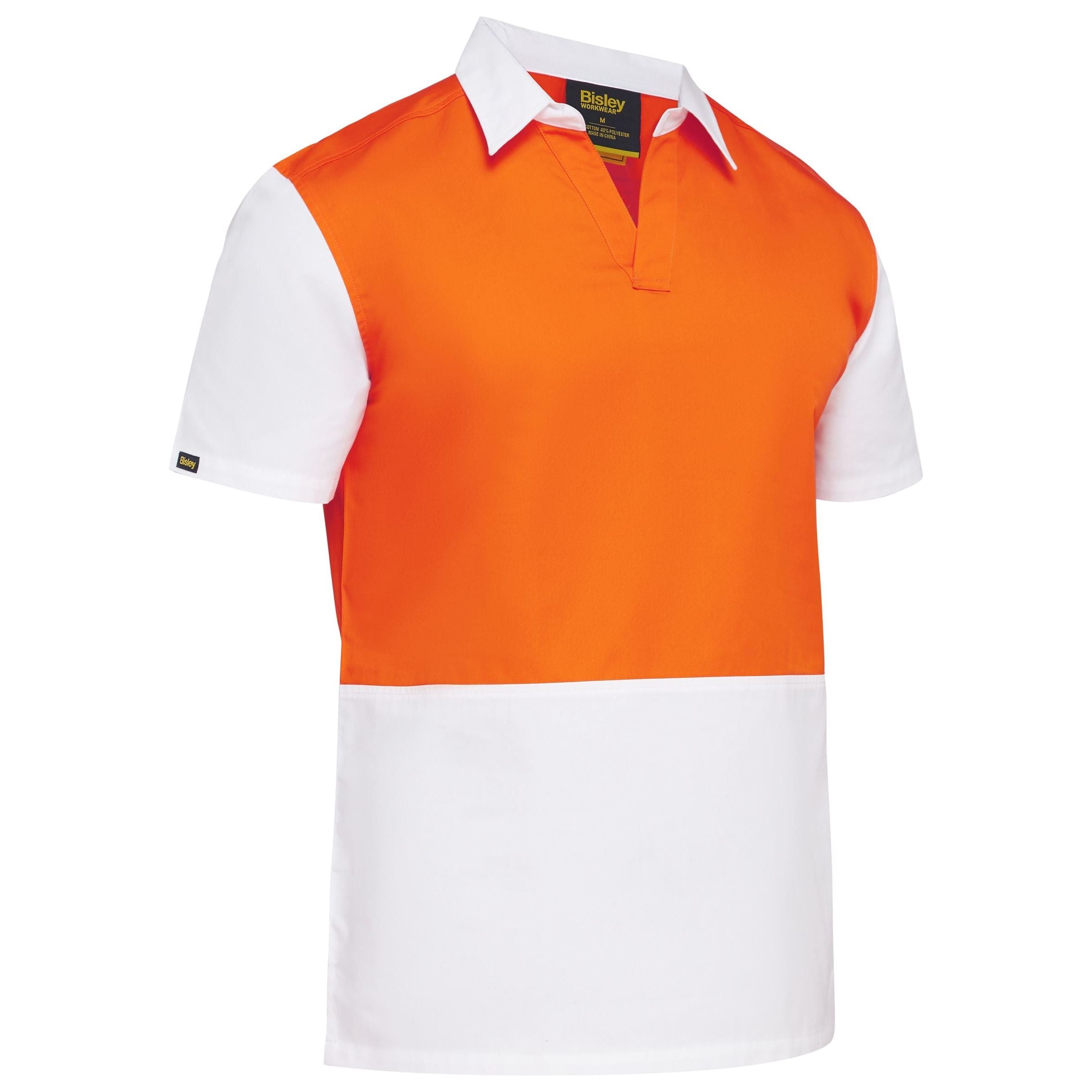 Two Tone Hi Vis V-Neck Short Sleeve Shirt - BS1405