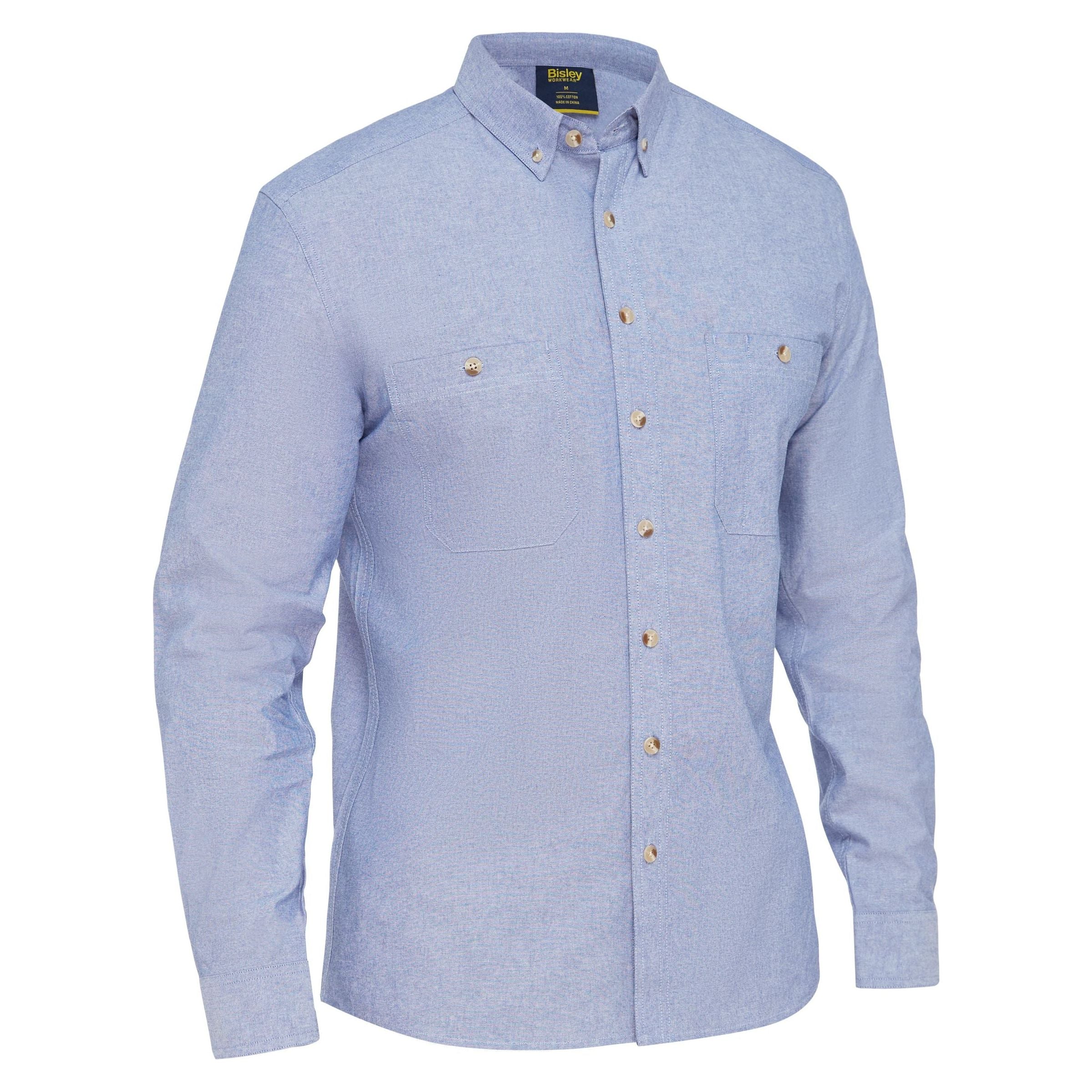 Mens Long Sleeve Chambray Shirt - BS6407
