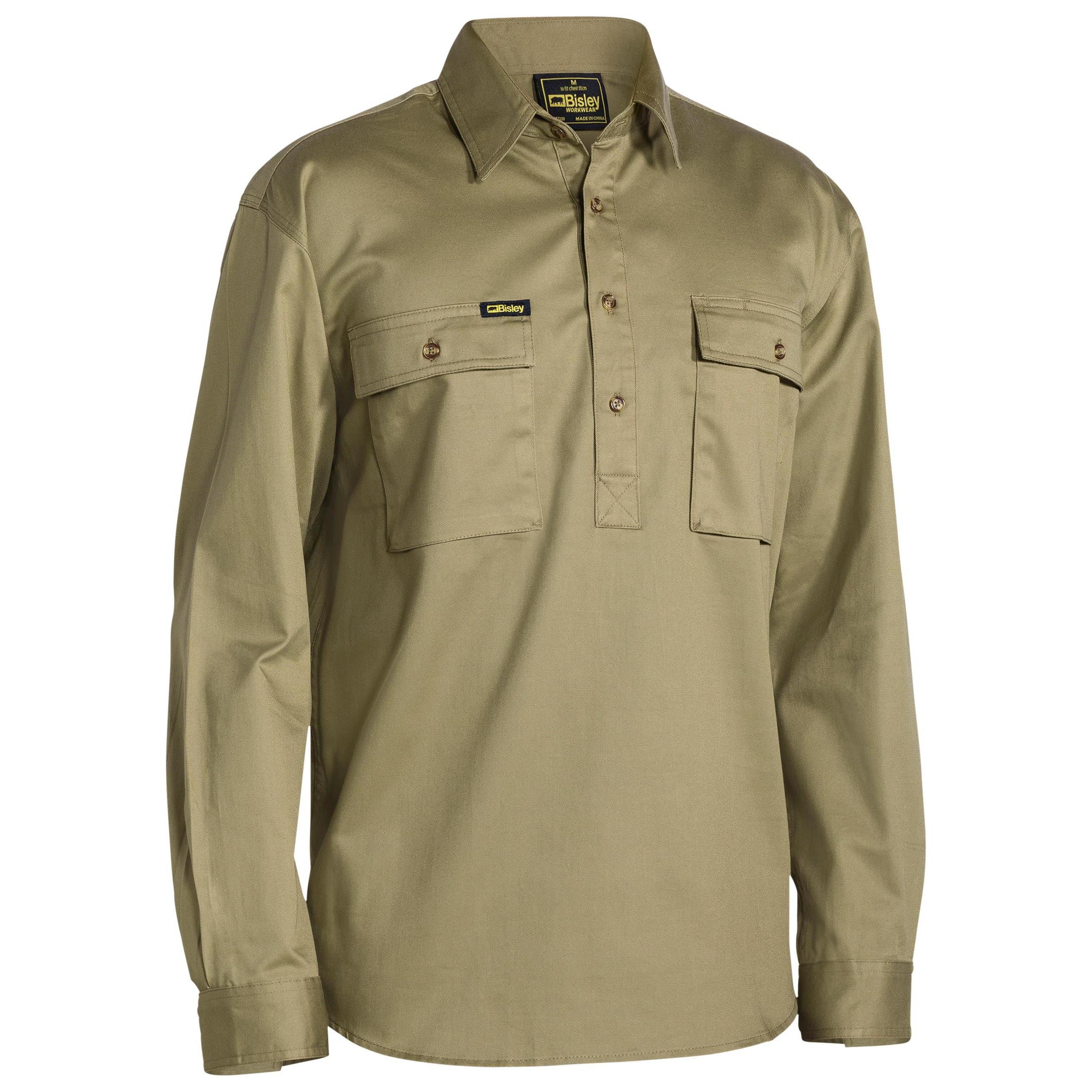 Closed Front Cotton Drill Shirt - BSC6433