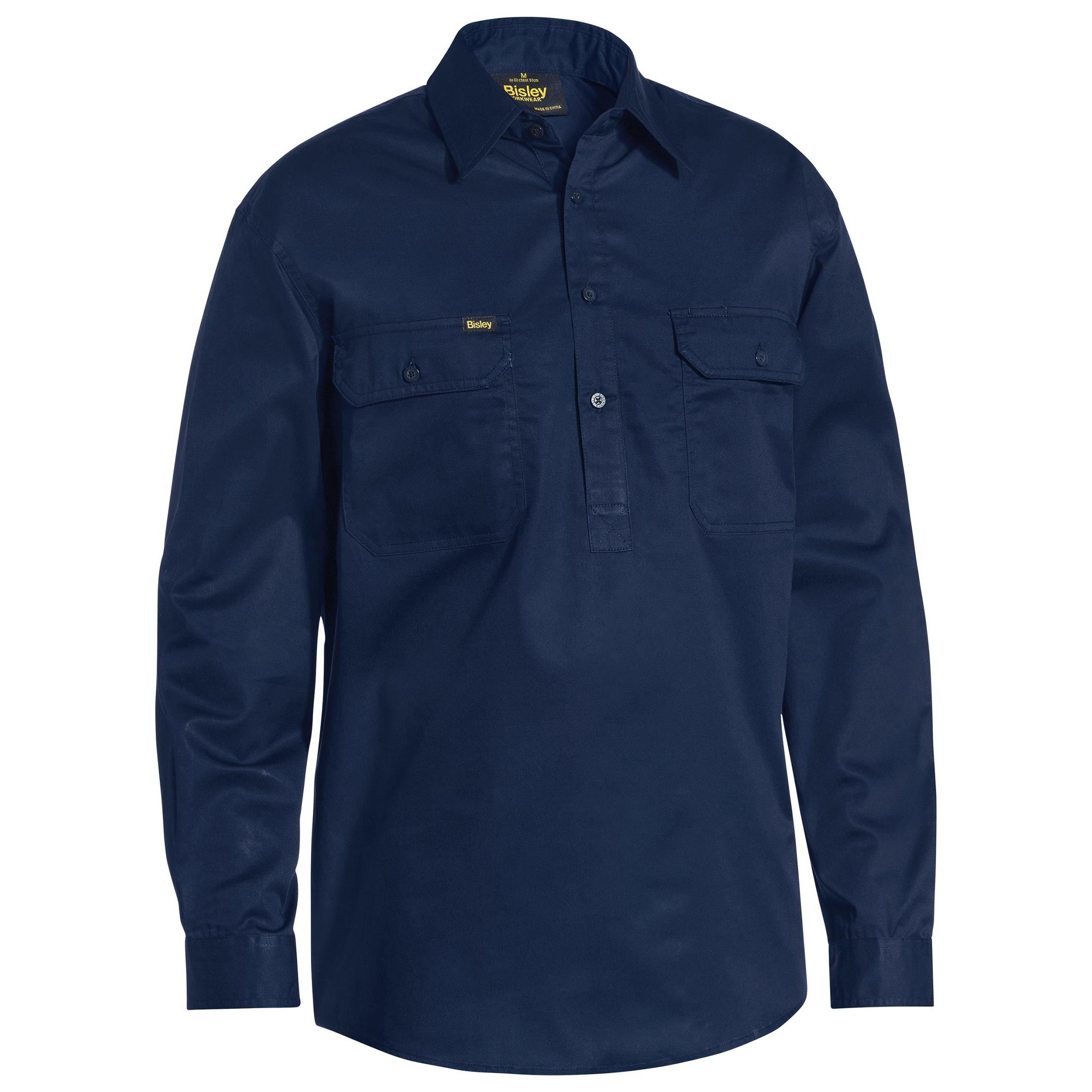 Closed Front Cool Lightweight Drill Shirt - BSC6820