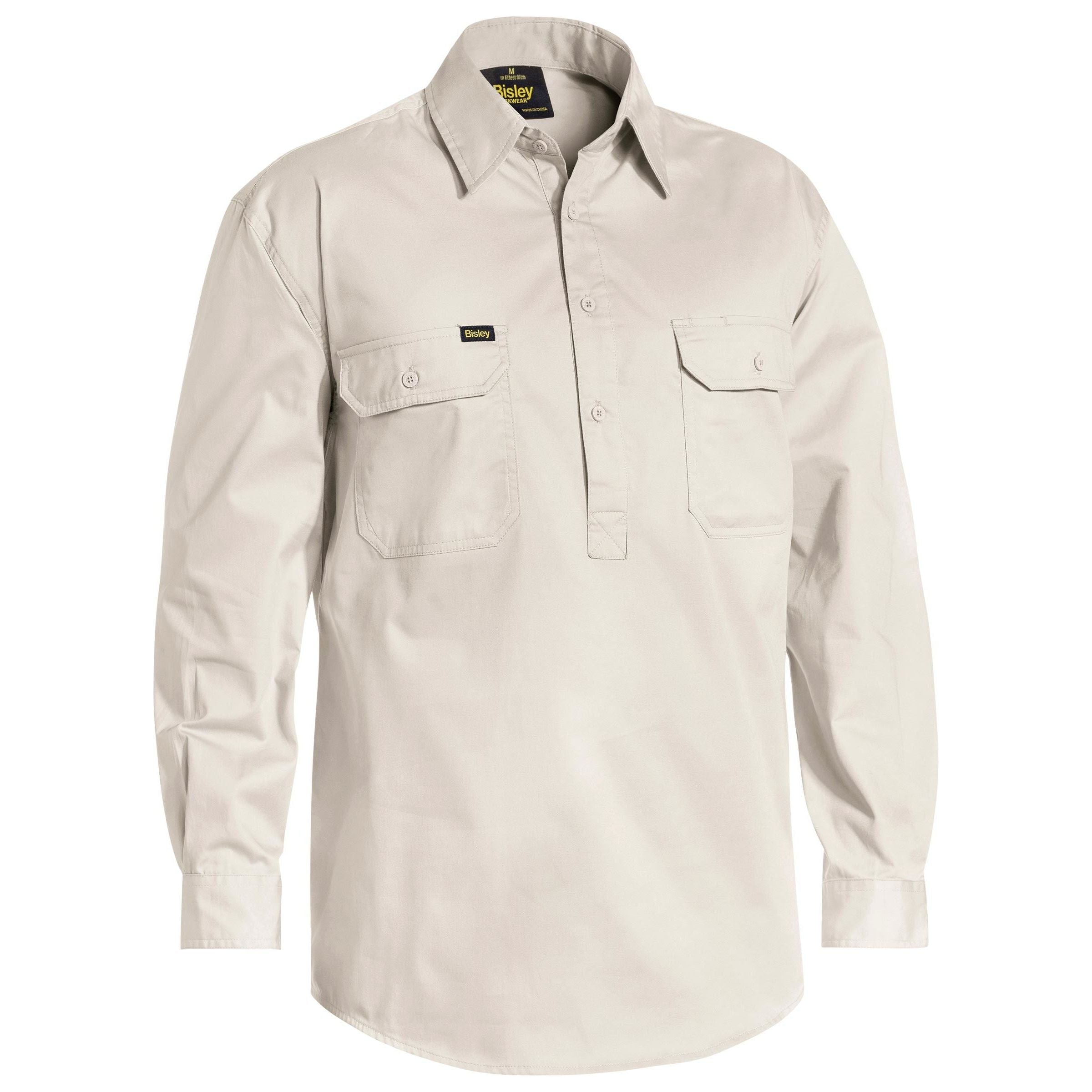 Closed Front Cool Lightweight Drill Shirt - BSC6820
