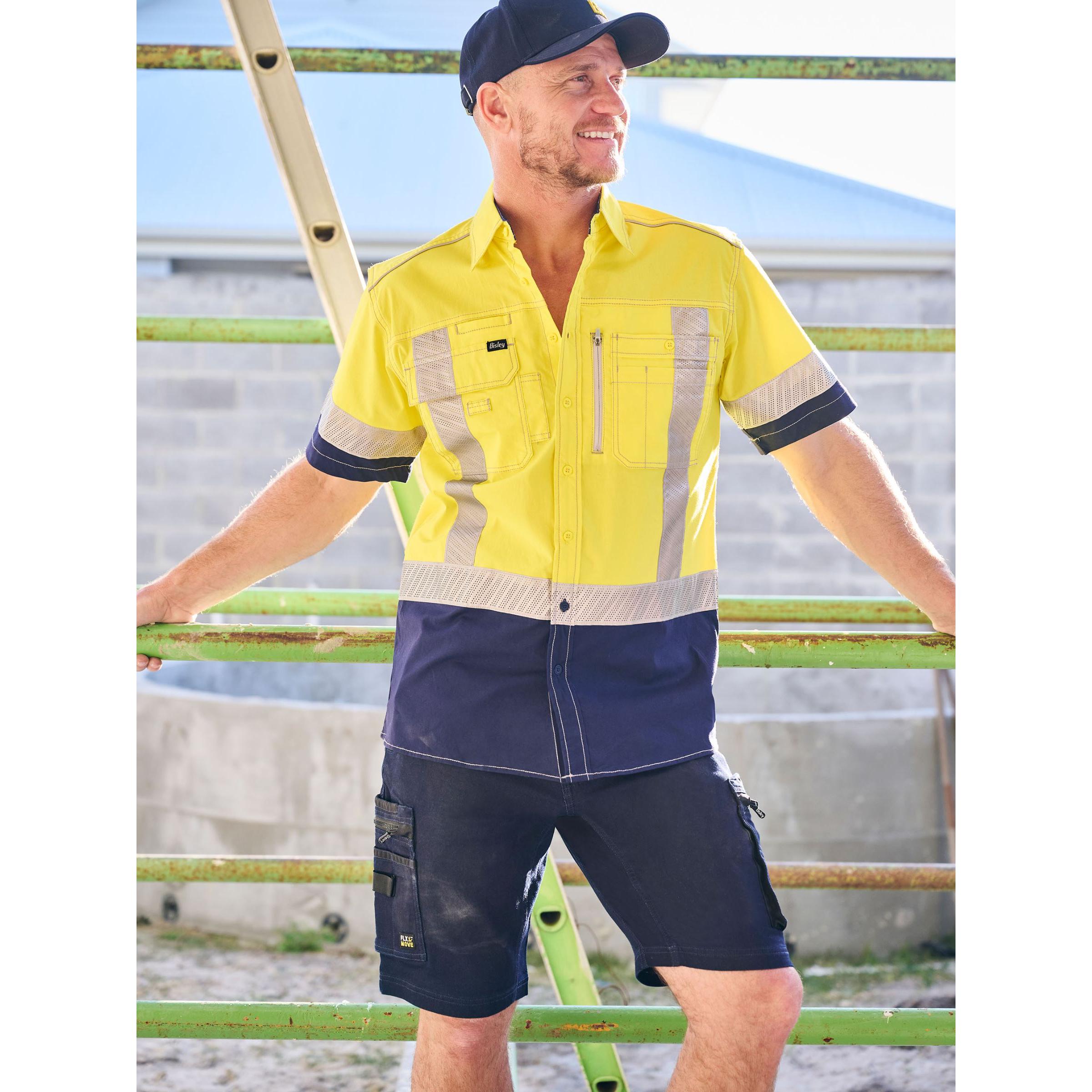 Flx and Move Stretch Denim Zip Cargo Shorts - BSHC1335