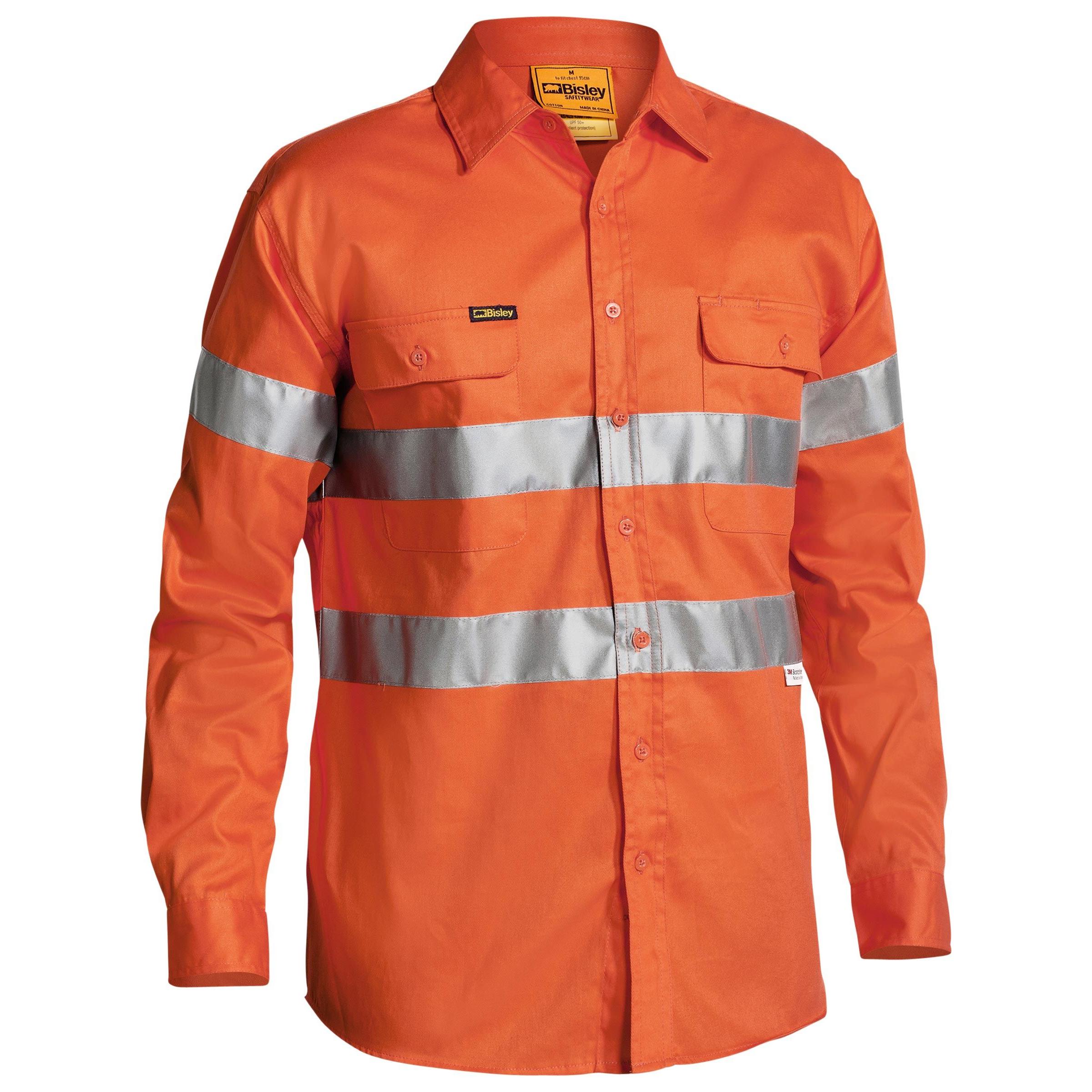 Bisley Workwear 3m Taped Hi Vis Drill Shirt BT6482 main image 0