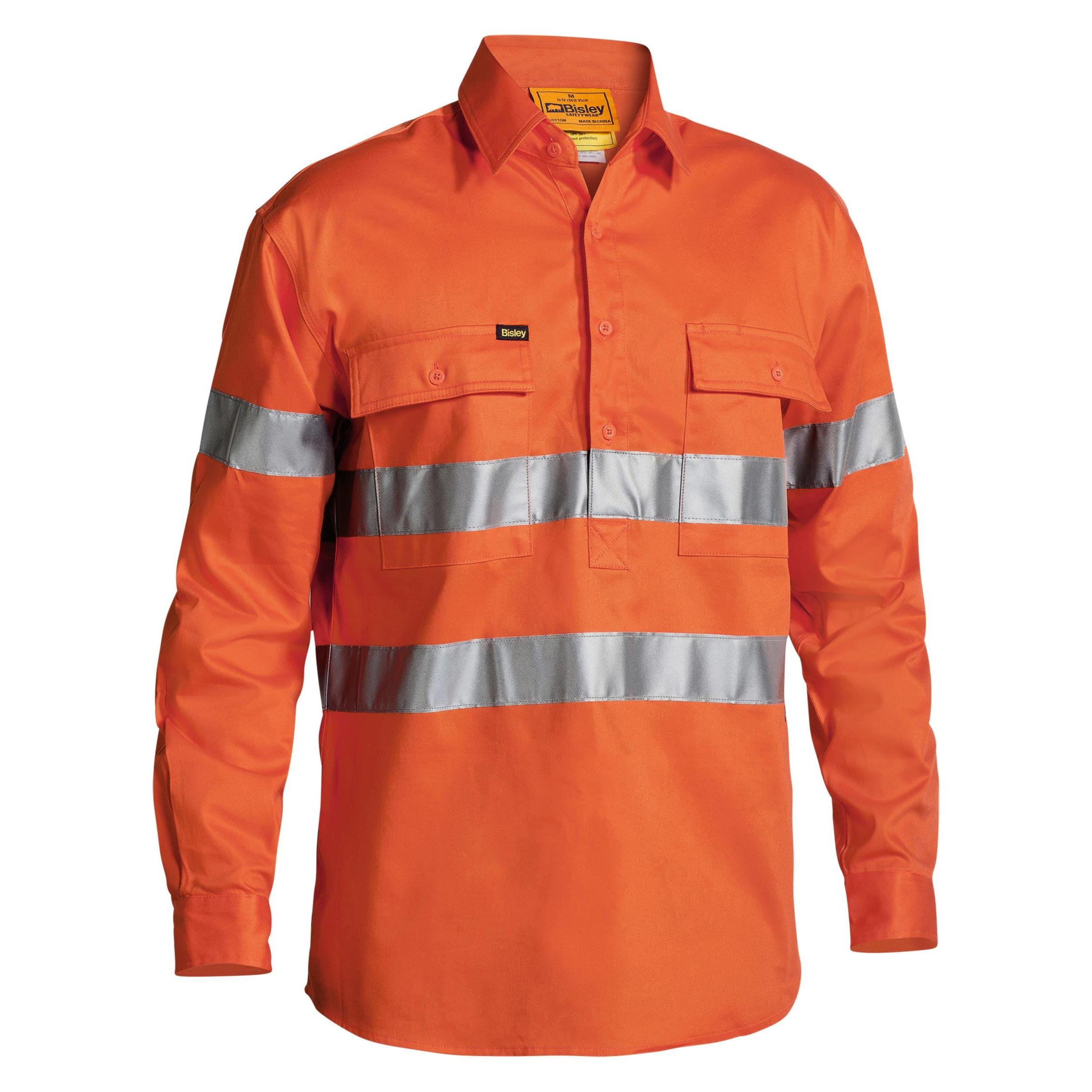 Taped Hi Vis Closed Front Drill Shirt  - BTC6482