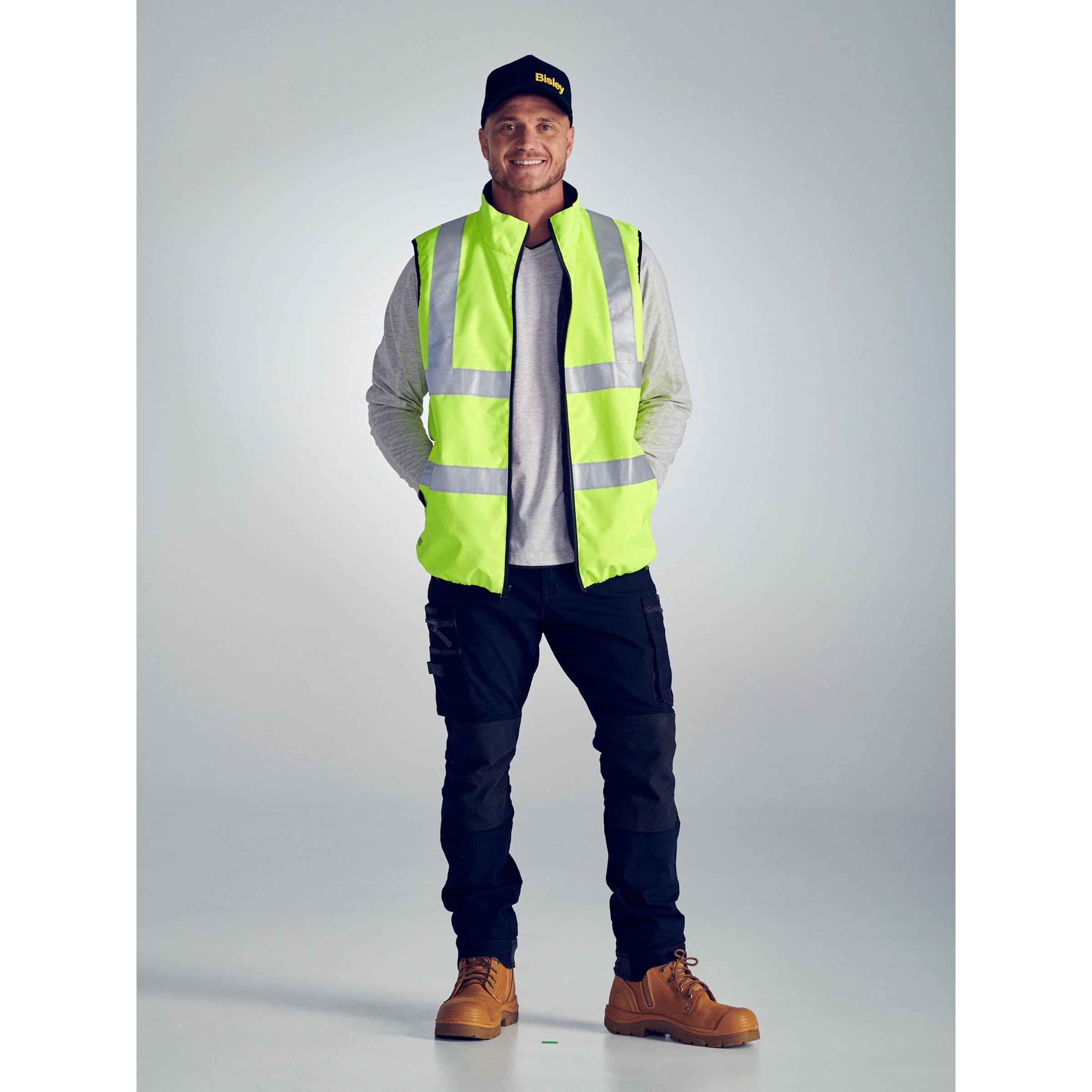 Taped Hi Vis Reversible Puffer Vest - BV0330HT