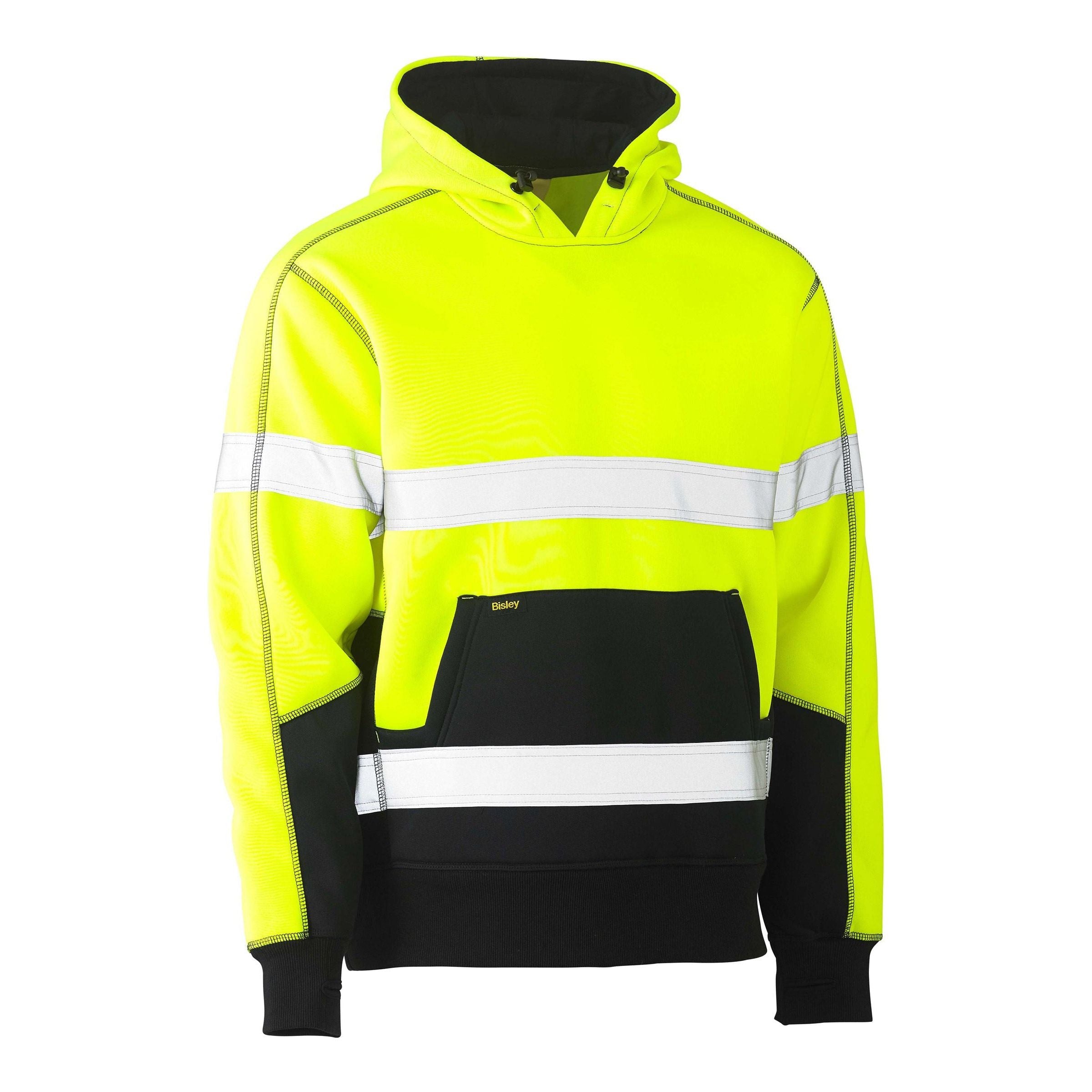 Taped Two Tone Fleece Hoodie Pullover - BK6619T