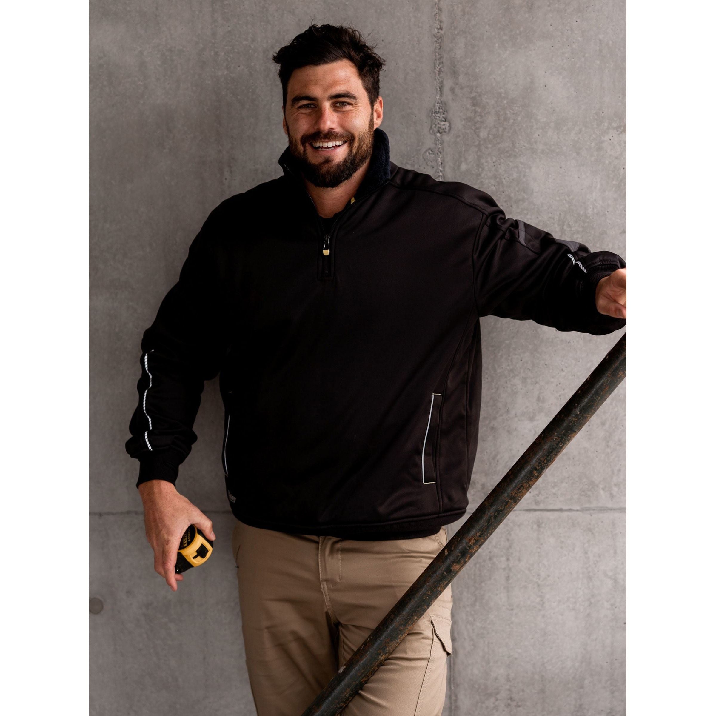 Work Fleece 1/4 Zip Pullover with Sherpa Lining - BK6924