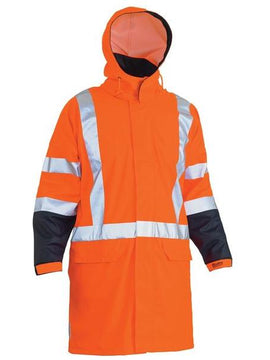 SALE - X Taped Hi Vis TTMC Stretch PU Rain Coat - BJ6955XT
