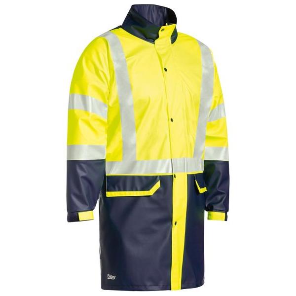 Taped Hi Vis Stretch PU Rain Coat - BJ6935HT