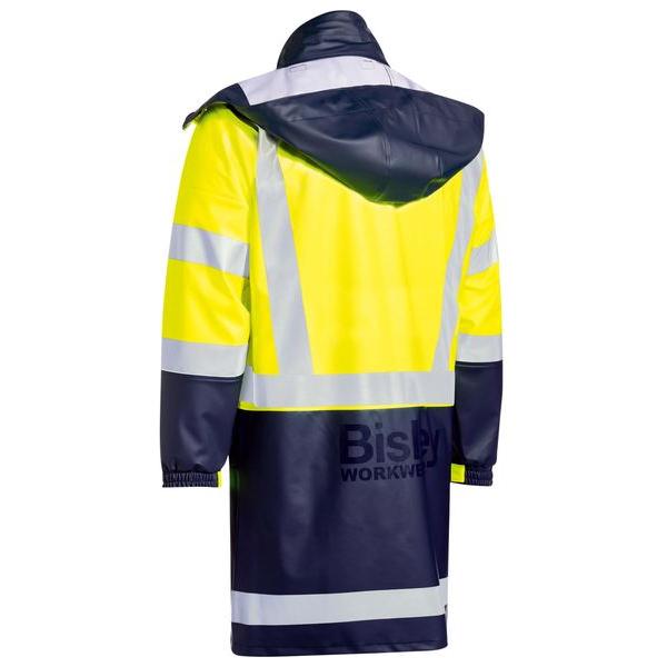 Taped Hi Vis Stretch PU Rain Coat - BJ6935HT