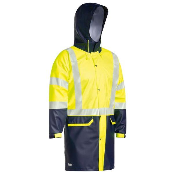 Taped Hi Vis Stretch PU Rain Coat - BJ6935HT