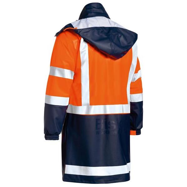 Taped Hi Vis Stretch PU Rain Coat - BJ6935HT