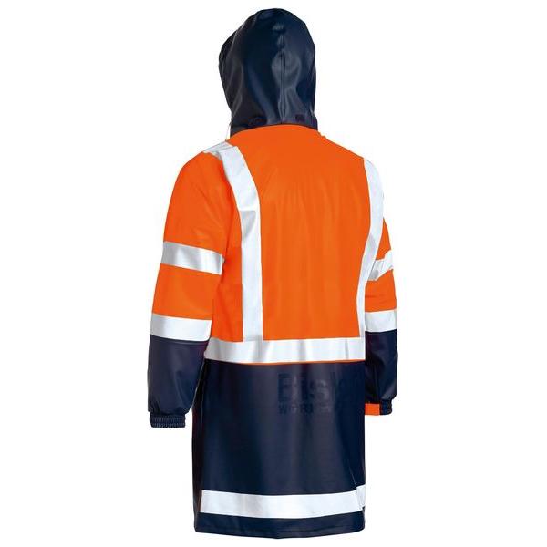 Taped Hi Vis Stretch PU Rain Coat - BJ6935HT