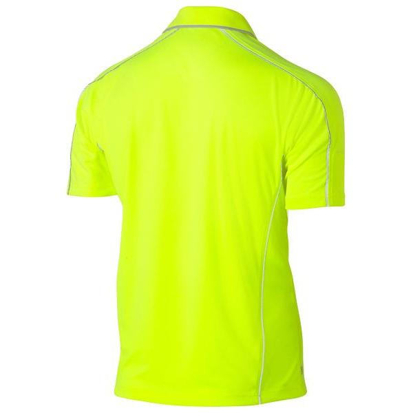 Cool Mesh Polo with Reflective Piping - BK1425