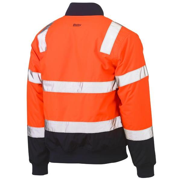 Taped Two Tone Hi Vis Bomber Jacket with Padded Lining - BJ6730T