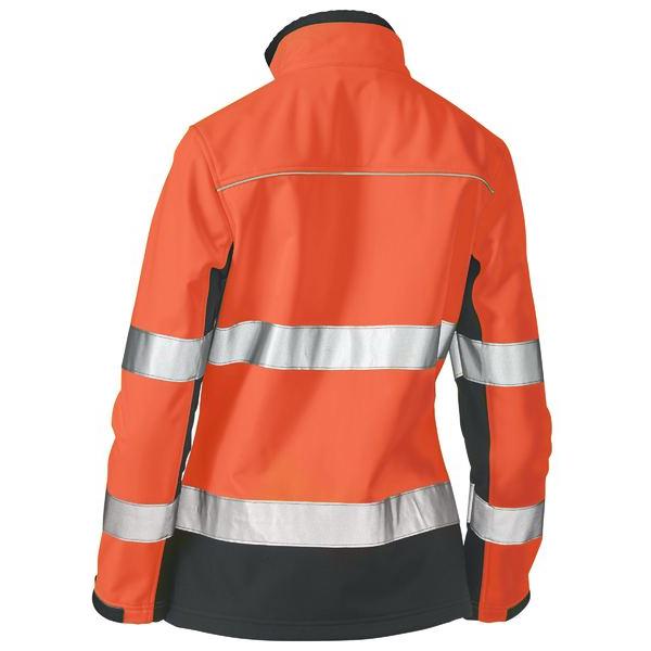 Womens Taped Two Tone Hi Vis Soft Shell Jacket - BJL6059T