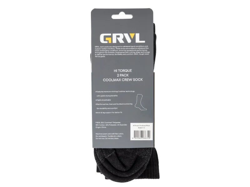 GRVL Socks - Hi Torque Coolmax 2 Pack