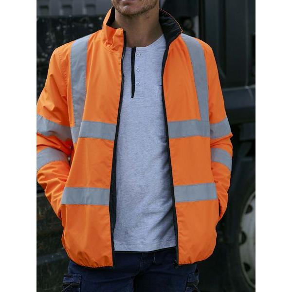 Taped Hi Vis Reversible Puffer Jacket - BJ6350HT