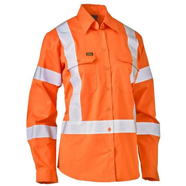 Womens X Taped Biomotion Hi Vis Cool Lightweight Drill Shirt - BL6166XT