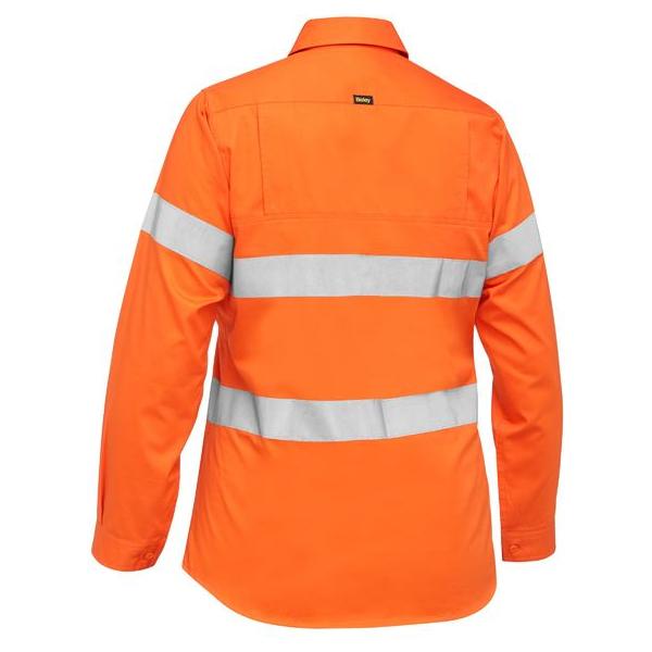 Womens Taped Hi Vis Cool Lightweight Drill Shirt - BL6897