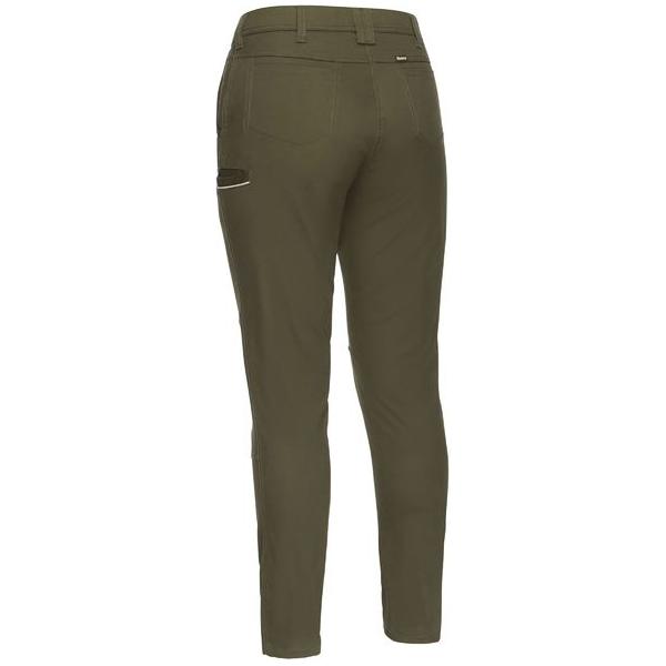 Womens Mid Rise Stretch Cotton Pants - BPL6015