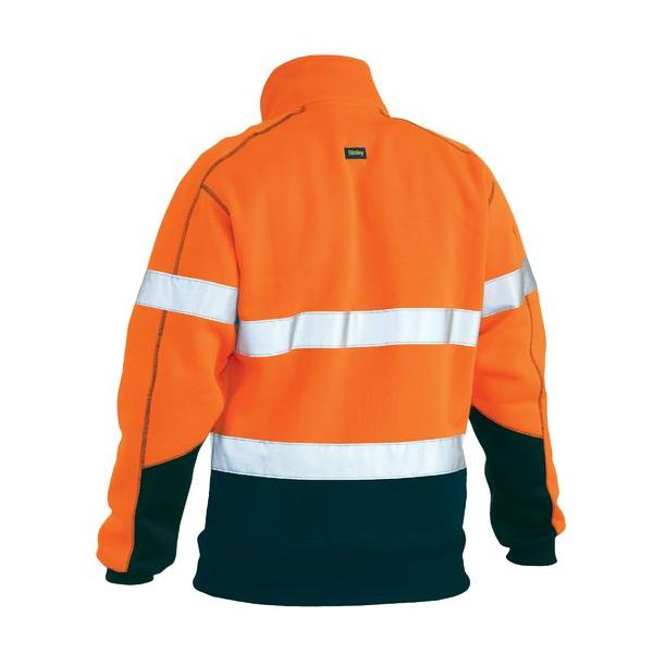 Taped Hi Vis 1/4 Zip Fleece Pullover with Sherpa Lining - BK6987T