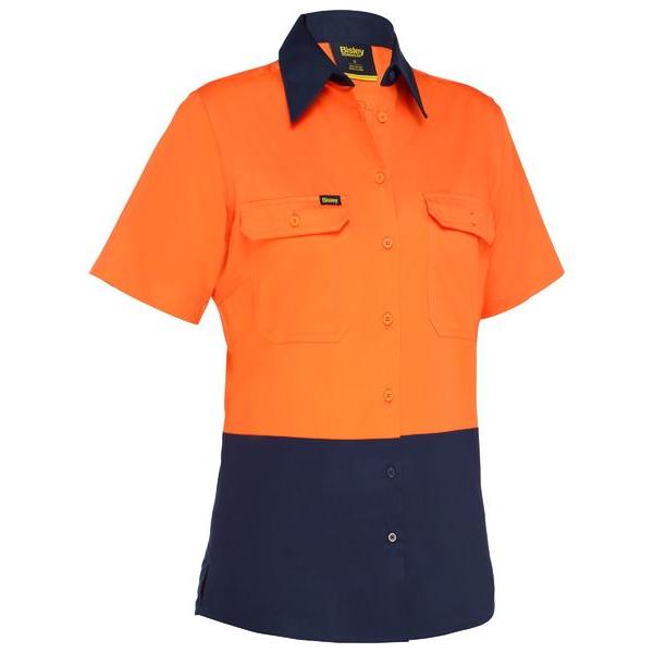 Womens Cool Lightweight Hi Vis Drill Shirt - BL1895