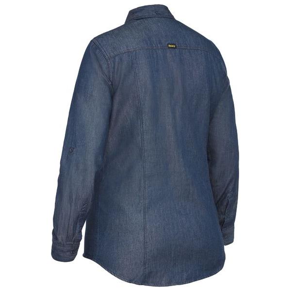 Womens Long Sleeve Denim Work Shirt - BL6602