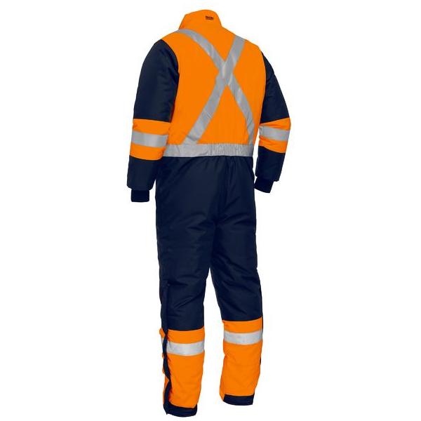 X Taped Two Tone Hi Vis Freezer Coverall - BC6453T